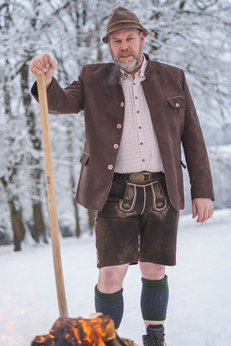 OS Trachten Trachtenjanker Bravi Janker Trachtensakko mit Stehkragen mit Stickerei
