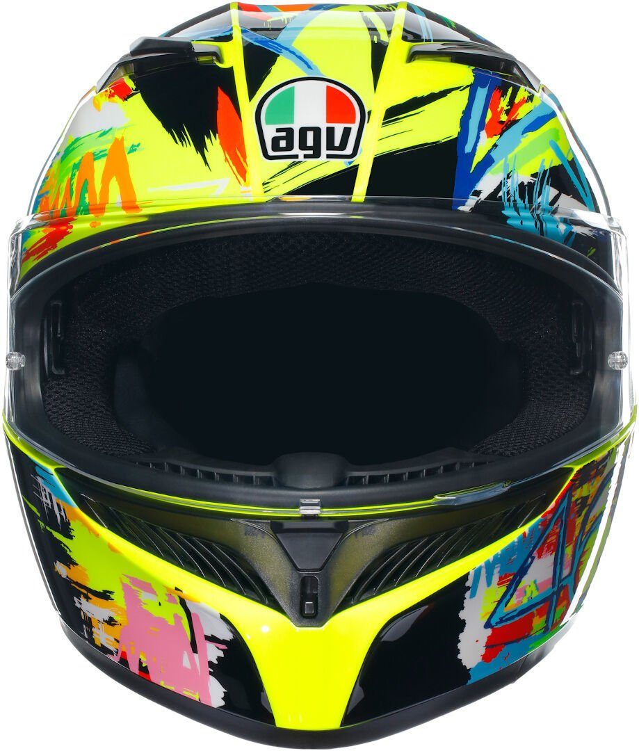 AGV Motorradhelm K3 Rossi Winter Test 2019 Helm, vorbereitet für Kommunikationssystem,integriertes Sonnenvisier