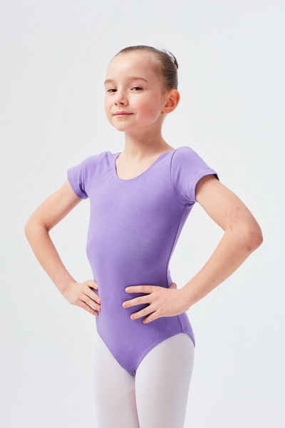 tanzmuster Body Ballettbody Sally aus weicher Baumwolle Kurzarm Trikot fürs Kinder Ballett