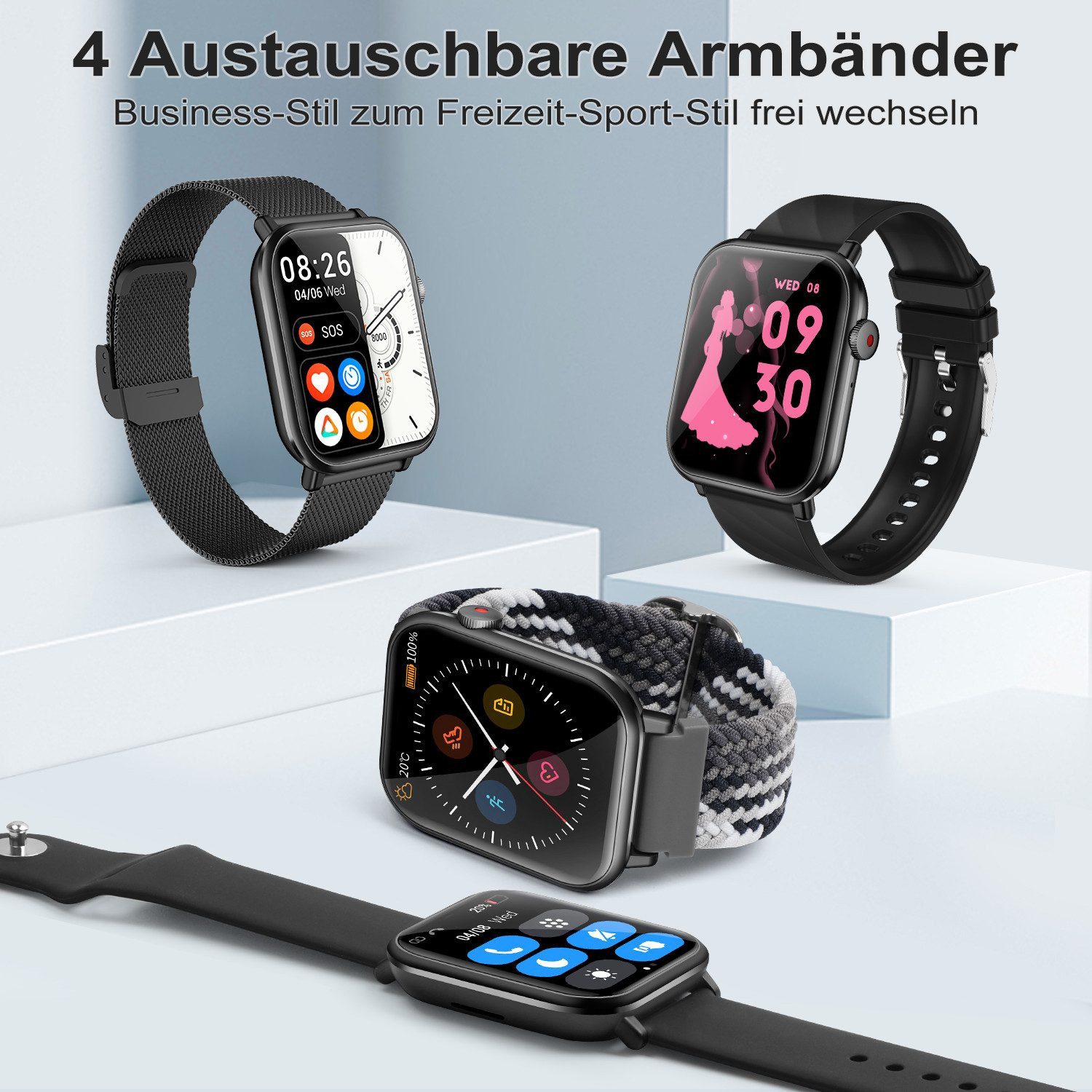 BRAIDOL Armband Smartwatch-Armband 22mm Uhrenarmband für günstig online kaufen