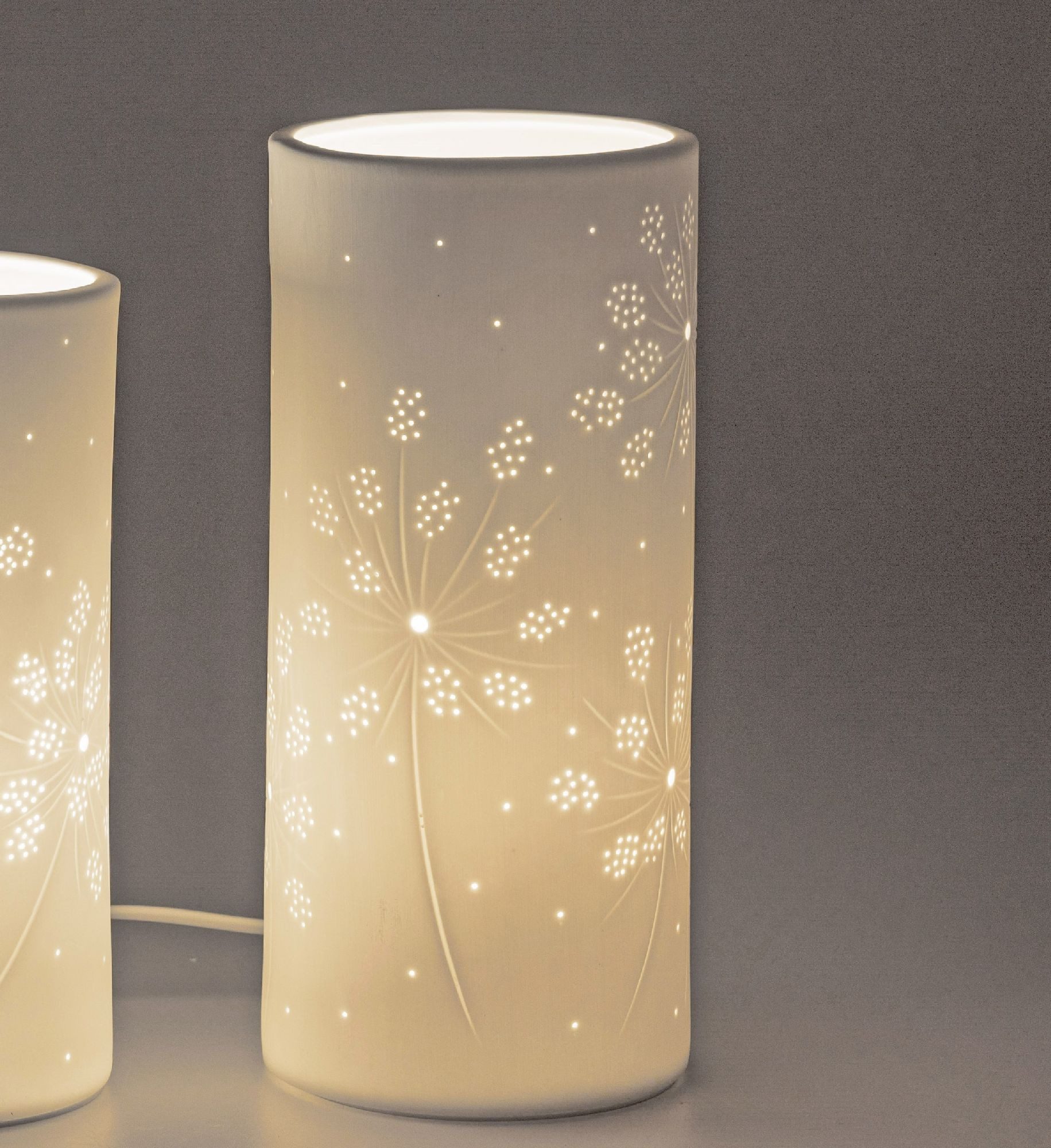 formano Nachttischlampe Allium, Höhe: 28cm, Farbe: Weiß, Motiv: Allium günstig online kaufen