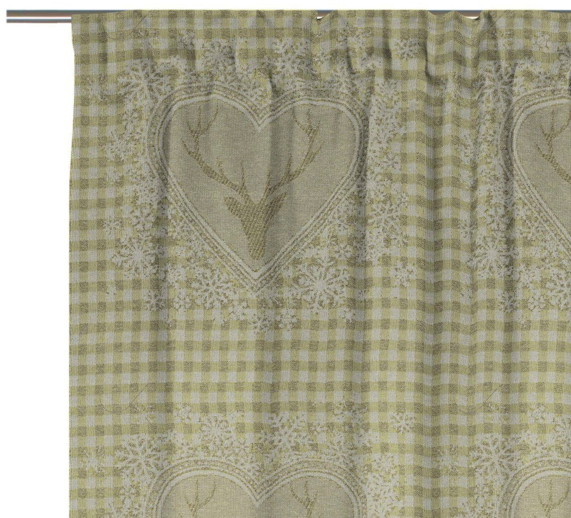 lindgrün Vorhang (1 Jacquard Stuben, blickdicht, St), Wirth, Multifunktionsband