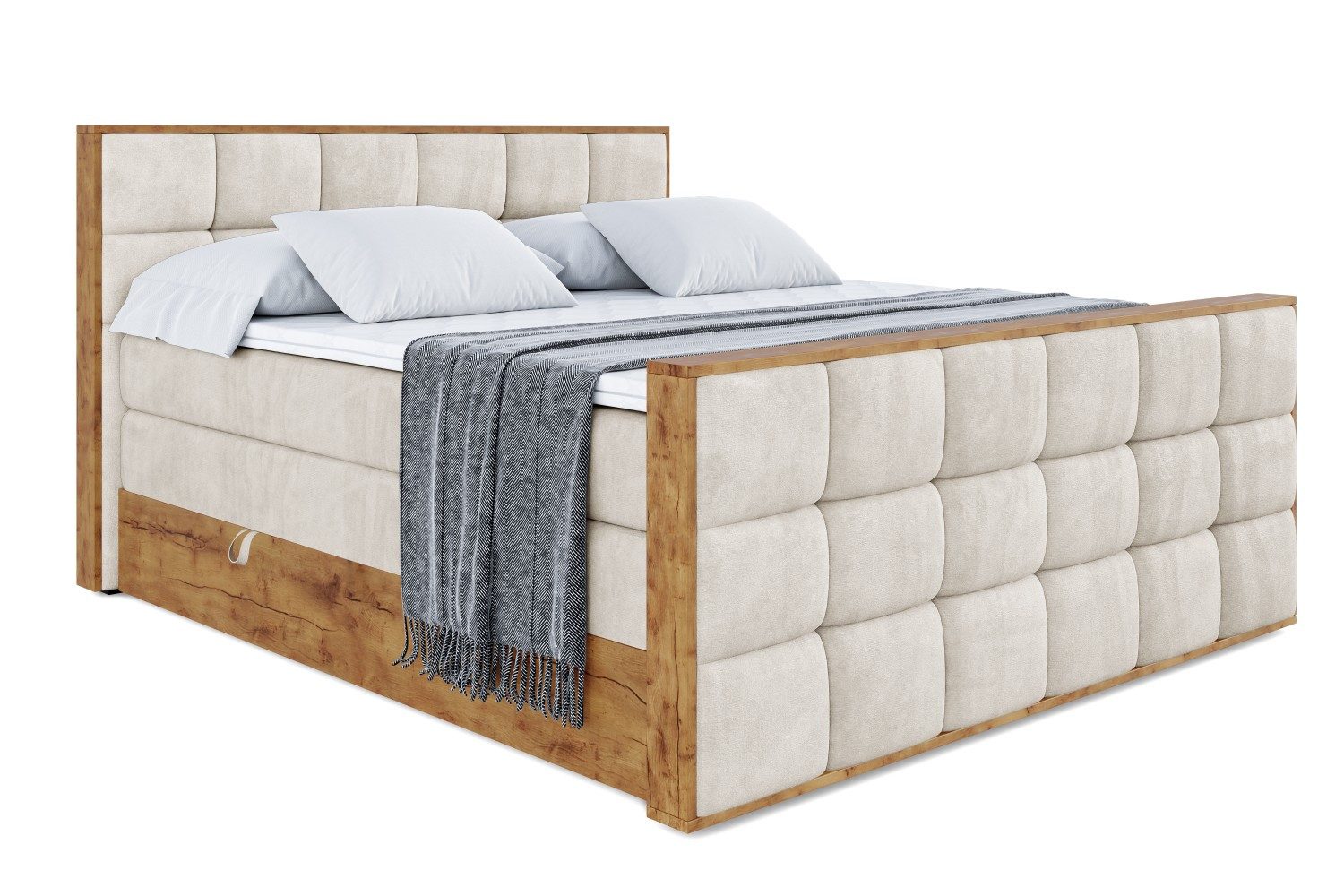 ALTDECOR Boxspringbett LOLLI2-Z KING (Multipocket-Matratze H4, günstig online kaufen