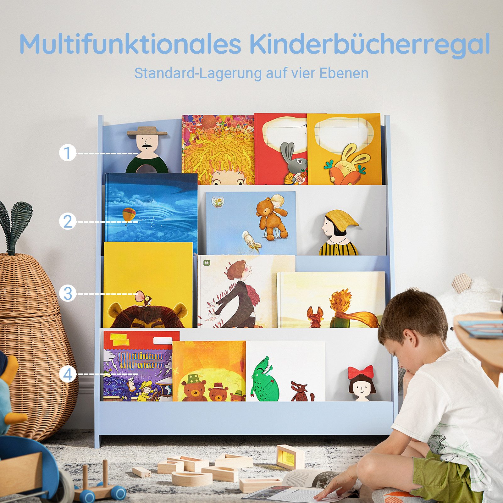 SoBuy Bücherregal KMB32, Kinder Bücherregal Kinderregal günstig online kaufen
