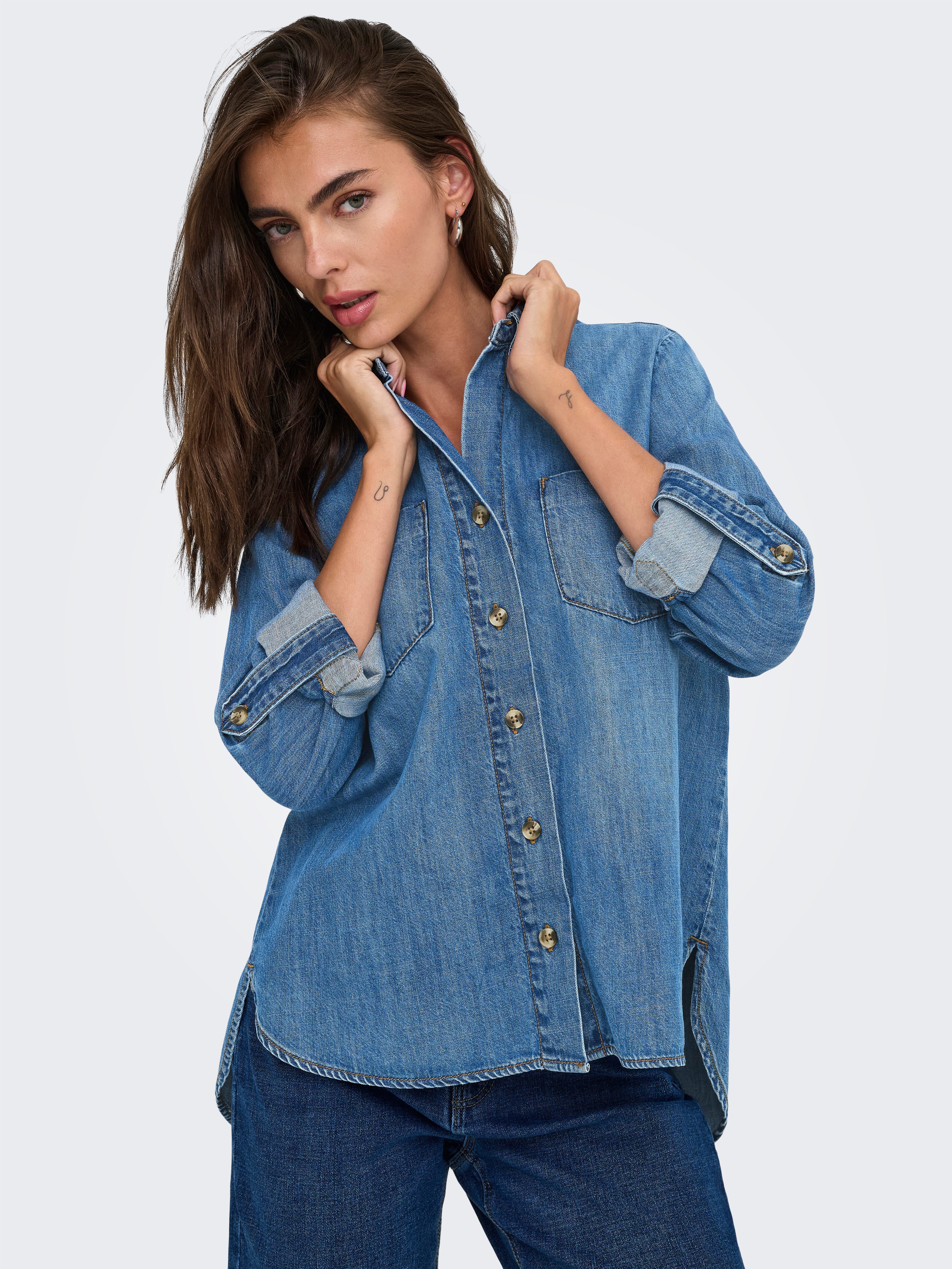 ONLY Jeansbluse ONLYASMIN SHIRT L/S DNM AKM NOOS