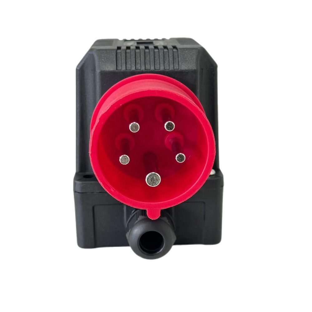 Trade-Shop Schalter Geräteschalter Schalter-Stecker-Kombination für dreiphasige Maschinen, mit Schutzkappe und Notaus-Klappe für zusätzlichen Schutz