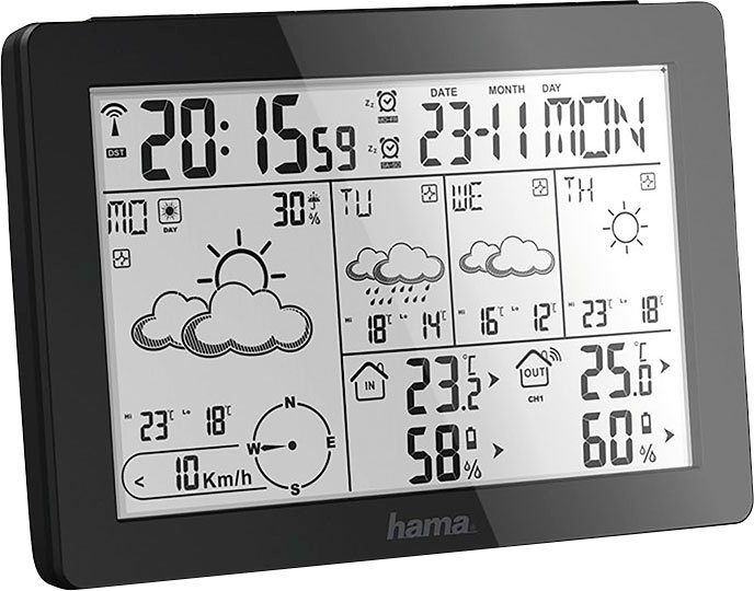 Hama »Wettervorhersage-Center "Meteotime", Schwarz Wetterstation«  Wetterstation online kaufen | OTTO