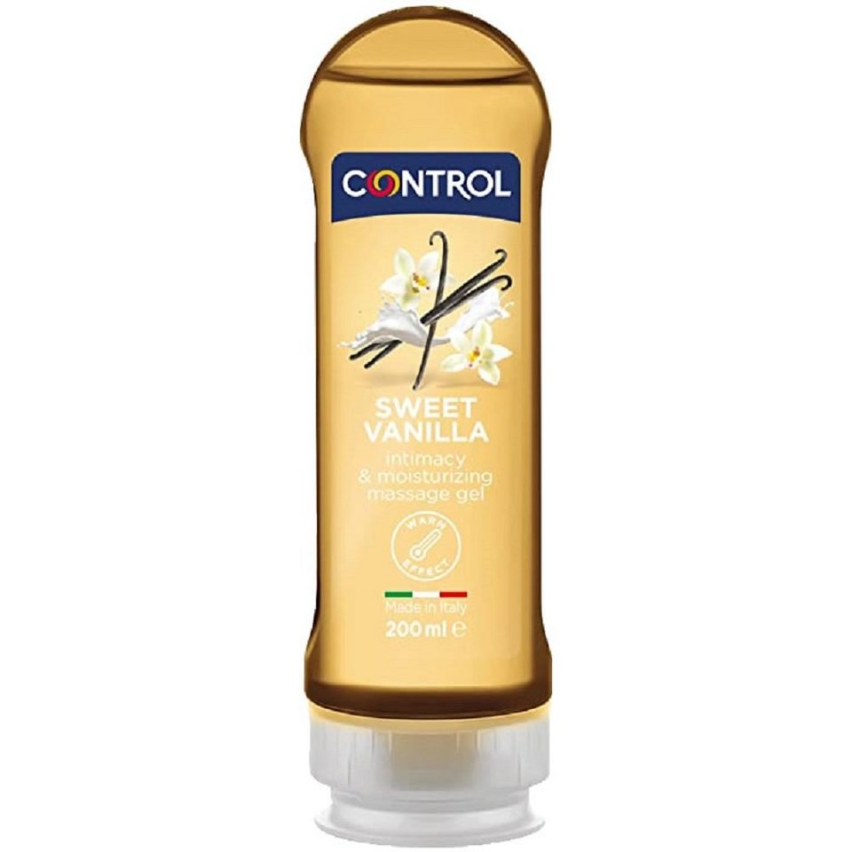 Control Gleit- und Massagegel 2-in-1 Sweet Vanilla, Flasche mit 200ml, Gleit-  und Massagegel mit süßem Duft