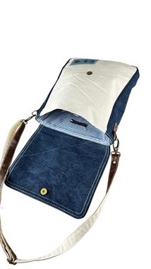 COLLEZIONE ALESSANDRO Umhängetasche Anker, aus Denim-Material und Leder