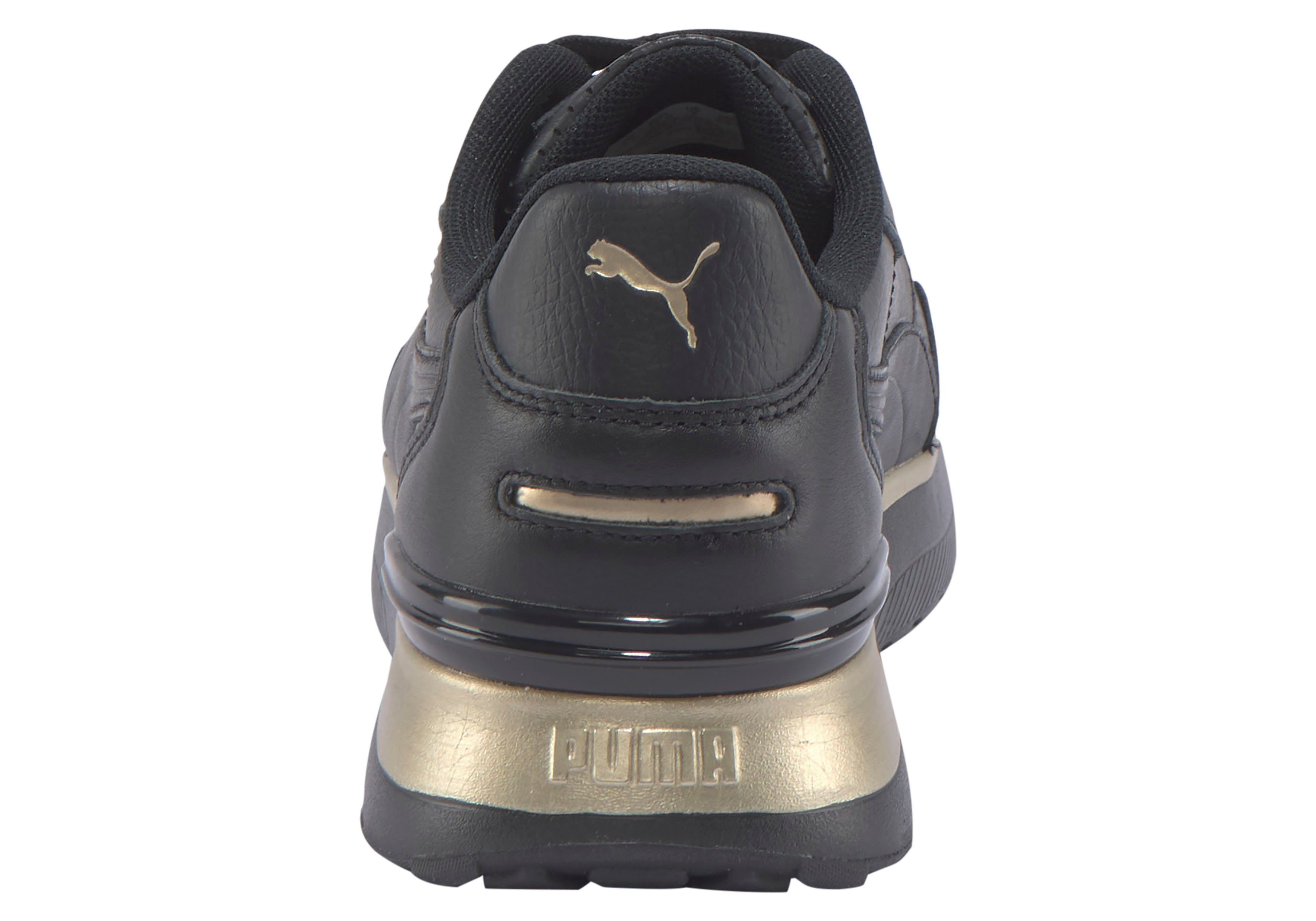 Schuhe Sneaker PUMA R78 Voyage Premium L Plateausneaker mit kontrastfarbenen Details