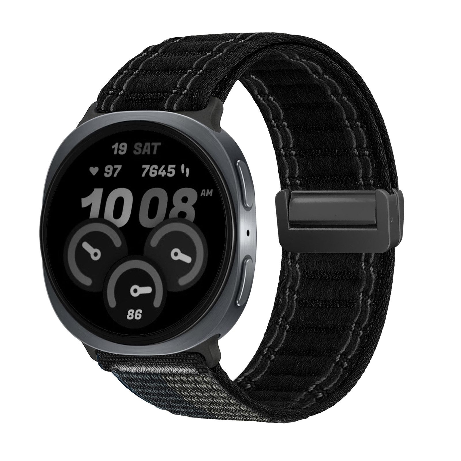 Tec-Expert Smartwatch-Armband für Samsung Galaxy Watch8 40 mm Armband Ersatz Wechsel Band, Nylon Textil mit Magnetverschluss, stufenlos Verstellbar atmungsaktiv