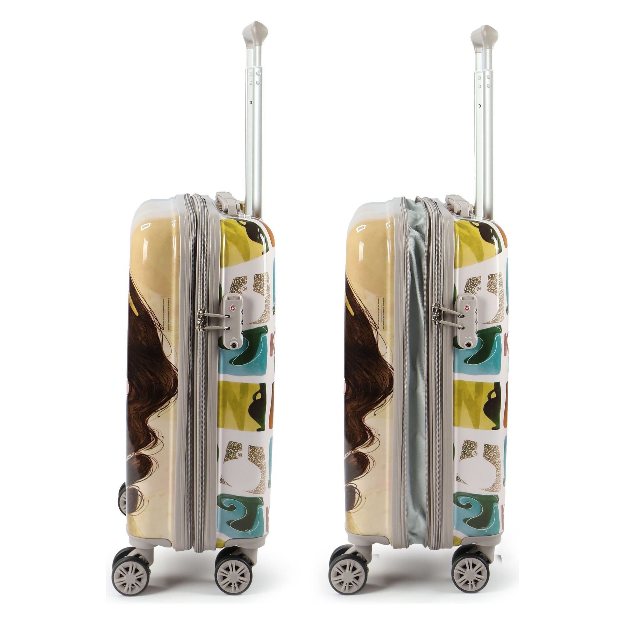 Anekke Handgepäck-Trolley Muse, 4 Rollen, PET