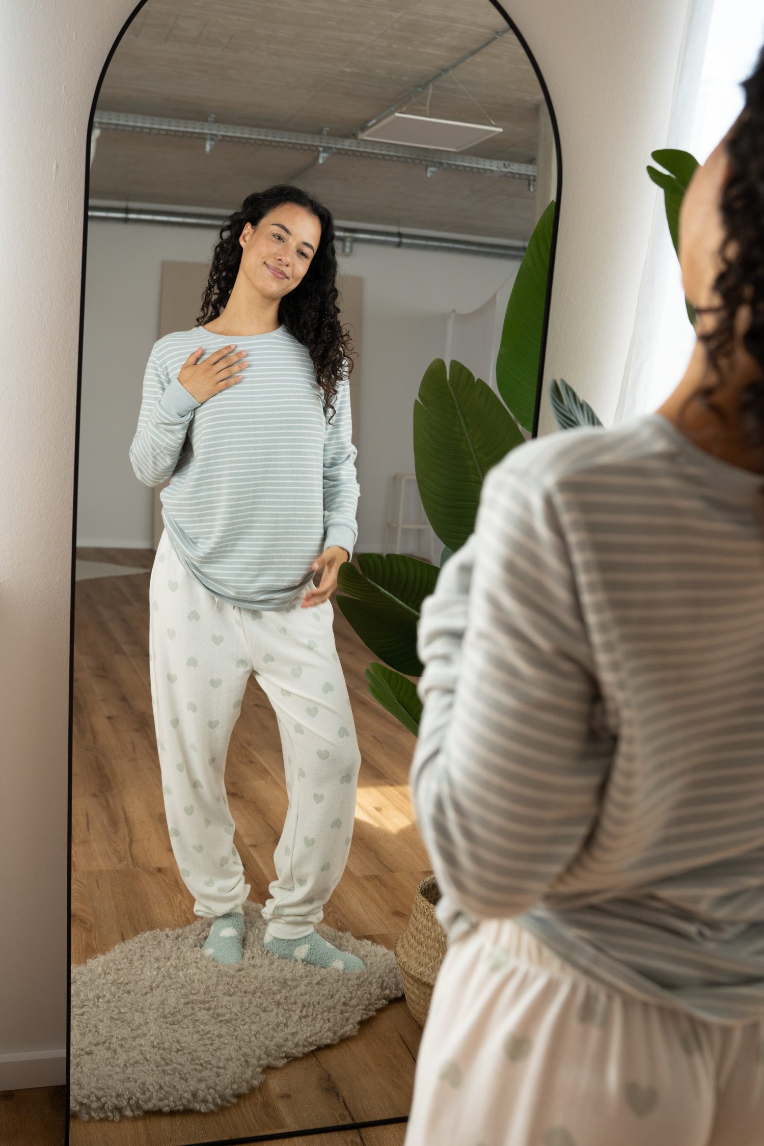 By Louise Schlafanzug Damen Pyjama auch als Hauanzug (2 tlg) Ringel oder He günstig online kaufen