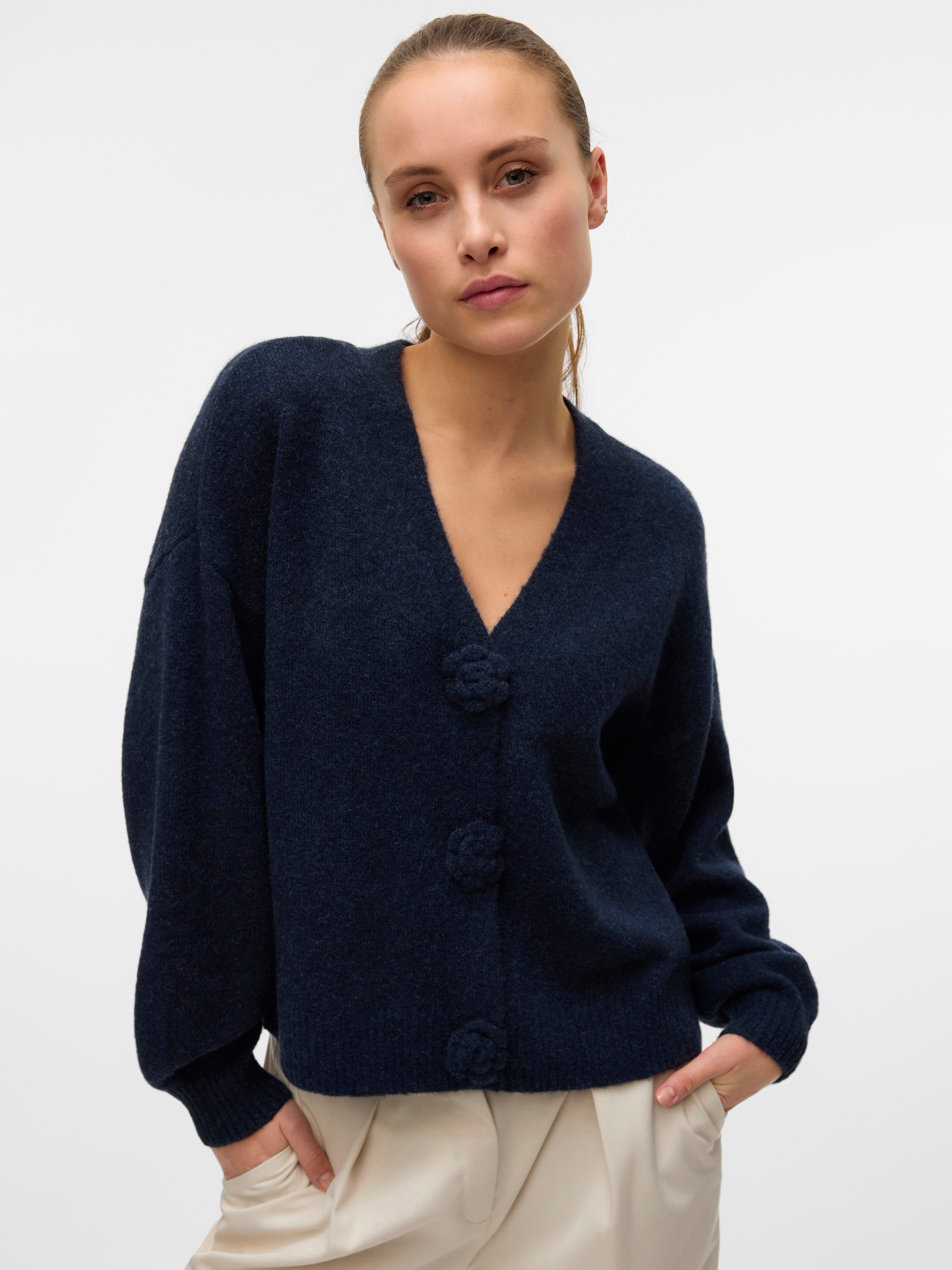 Vero Moda Strickjacke VMCECILY LS V-NECK günstig online kaufen