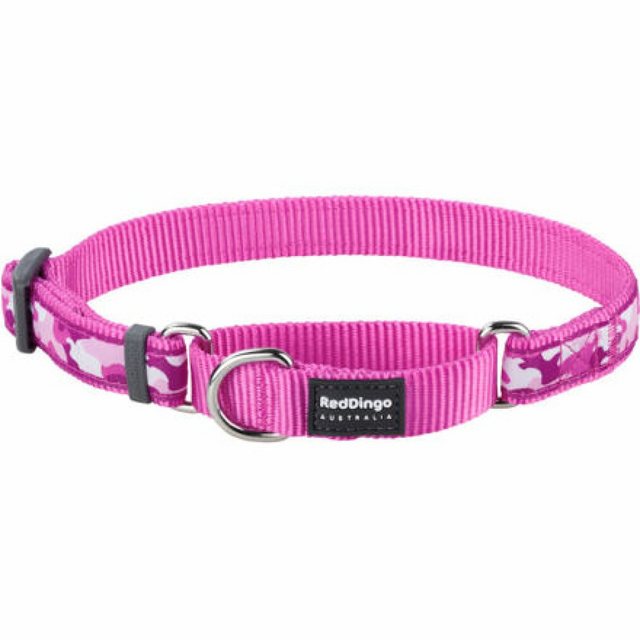Red Dingo Hunde-Halsband “Ob. pol. RD 20 mm x 33-50 cm – Camouflage Hot Pink”, verschiedene Materialien