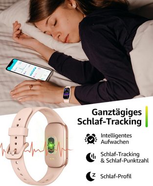 Asmoda Fitness-Tracking und Benachrichtigungen Smartwatch (1,47 Zoll, Android, iOS), mit Herzfrequenzmonitor Schlafmonitor Schrittzahler, Sportuhr, IP68