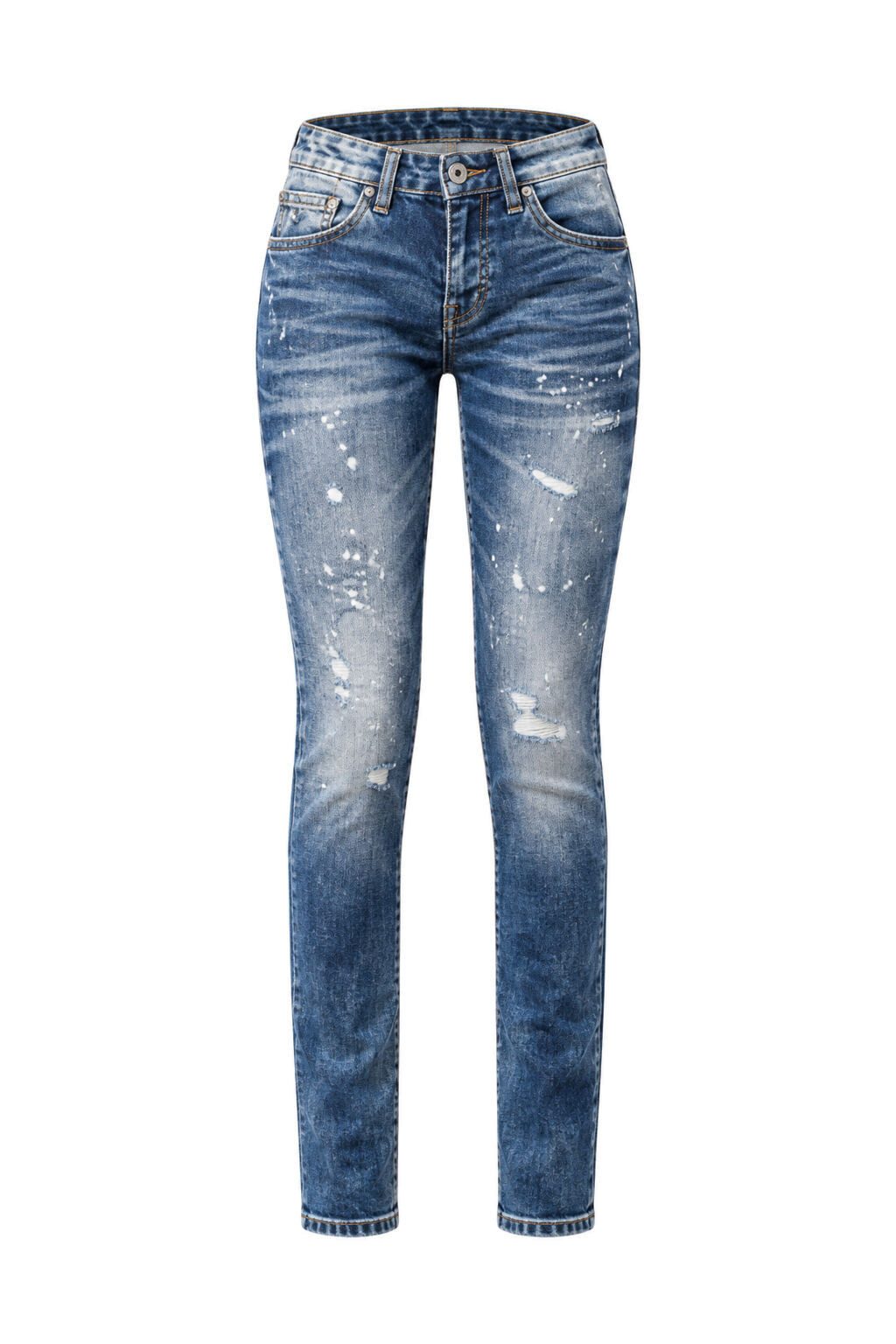 Cipo & Baxx Slim-fit-Jeans Jeans mit angesagten Used-Elementen, WD442 – Bild 2 von 5