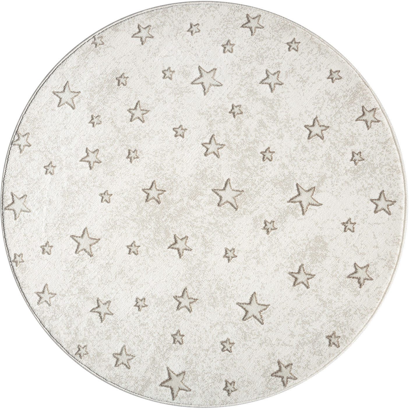 Carpet City Kinderteppich MARA725, rund, Höhe: 11 mm, Kinderzimmer, Kurzflor,robust,Tiere, Spielzimmer