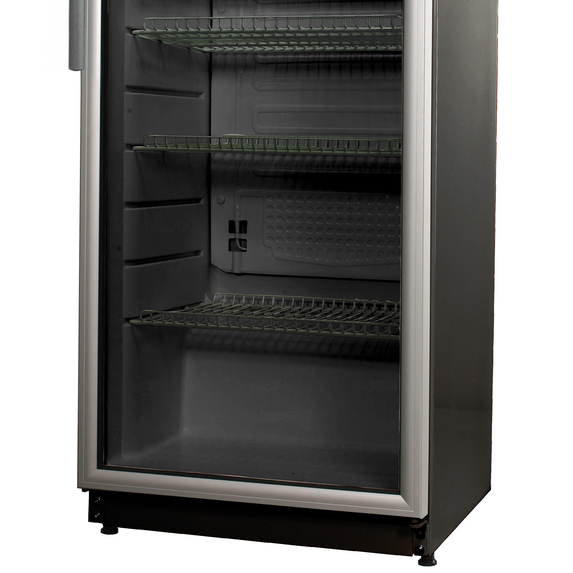 BEKO Vollraumkühlschrank ADN 221S BP, 202,5 cm hoch, 60 cm breit, Verschliessbare Glastür, LED-Innenbeleuchtung, Umluftventilator