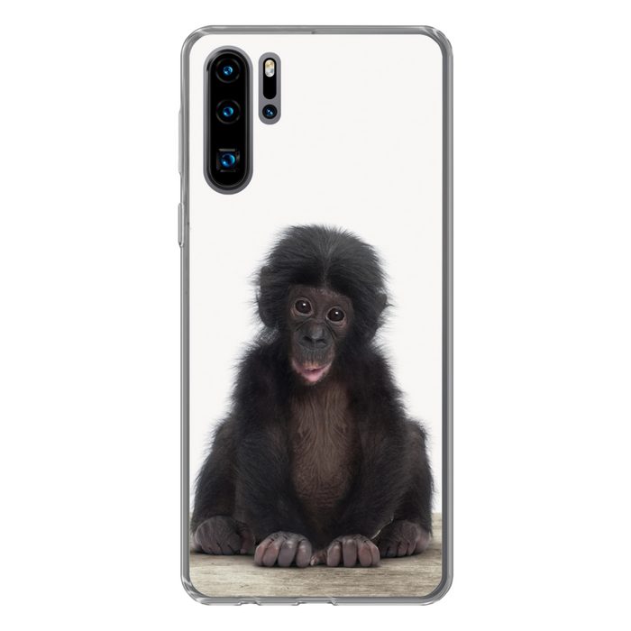MuchoWow Handyhülle Kind - Affe - Schimpanse - Babytiere - Jungen - Mädchen Handyhülle Huawei P30 Pro Handy Case Silikon Bumper Case
