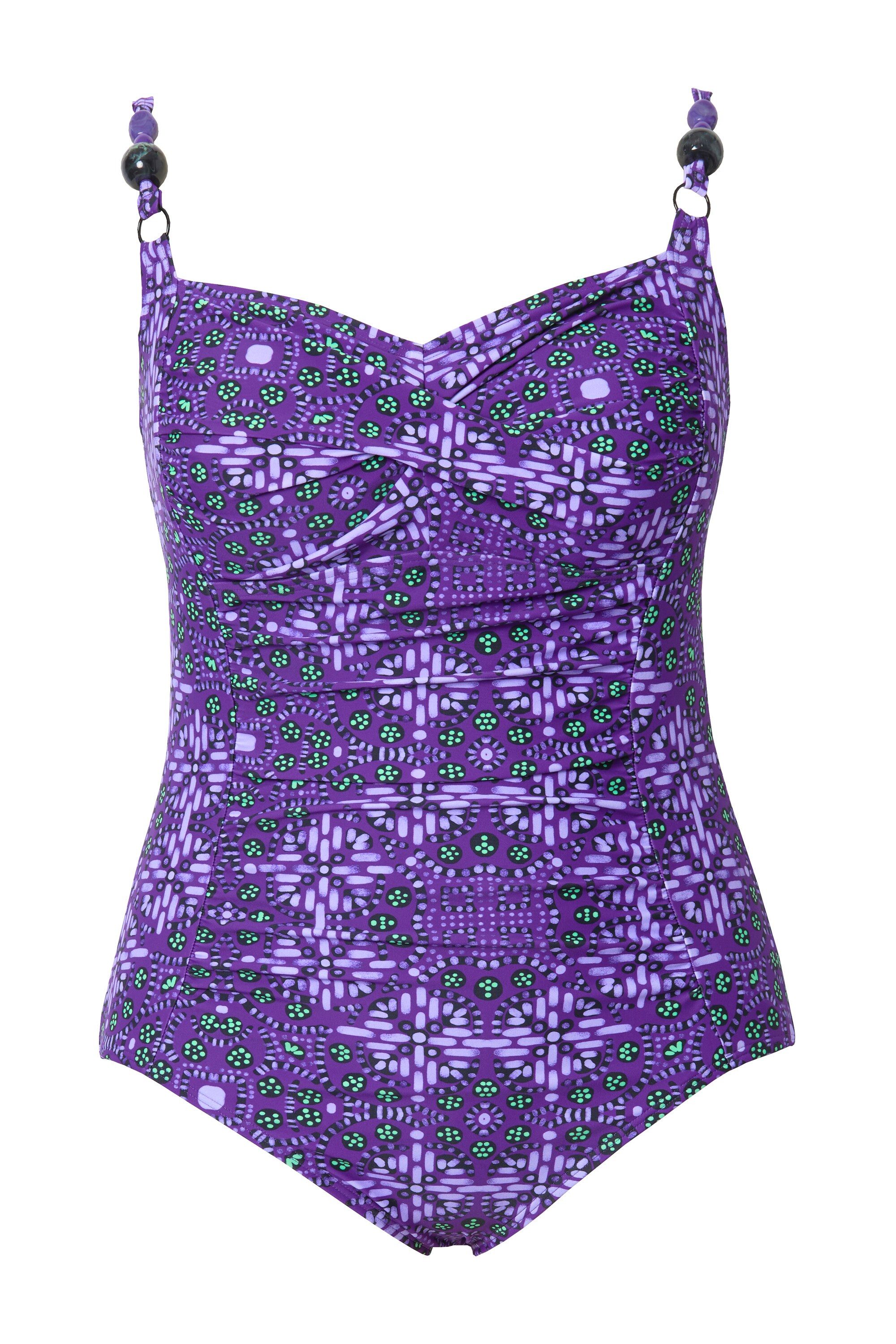 Ulla Popken Badeanzug Badeanzug drapiert Softcups günstig online kaufen