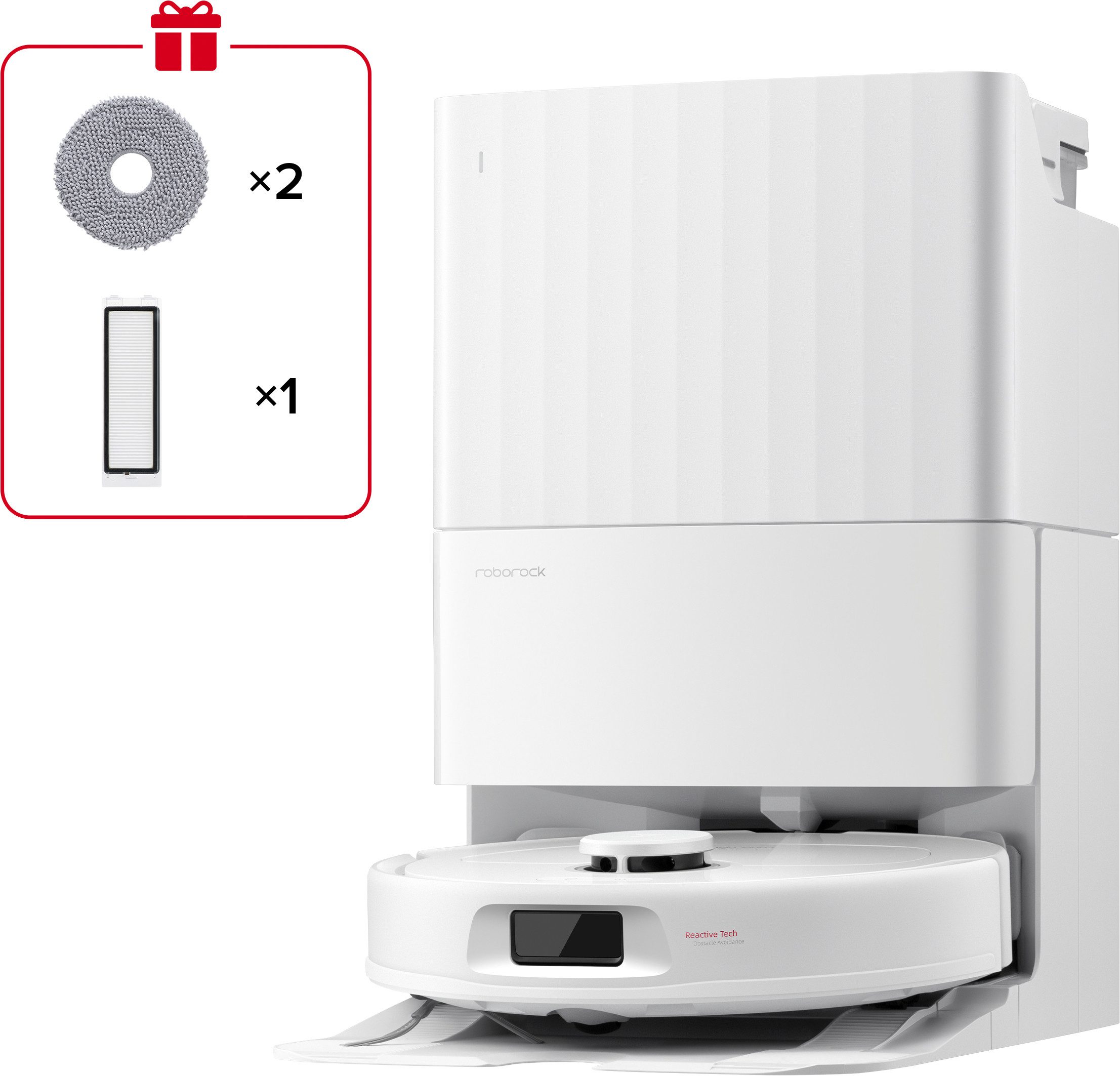 Roborock Saugroboter Qrevo S ProX, mit Beutel, 18.500 Pa HyperForce-Saugkraft, All-in-One-Station