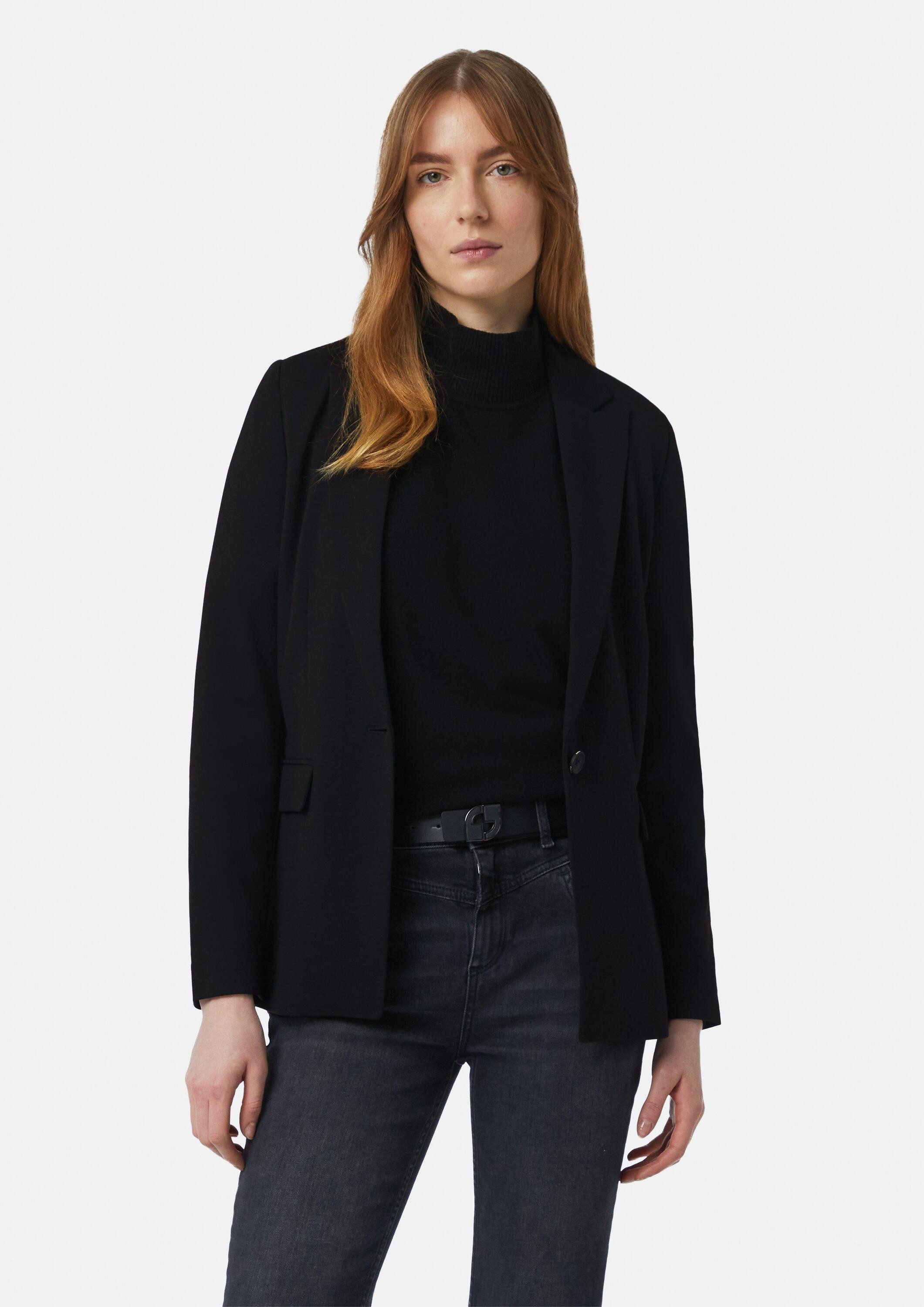 comma Jackenblazer Indoor-Blazer Blazer aus Jersey mit Reverskragen