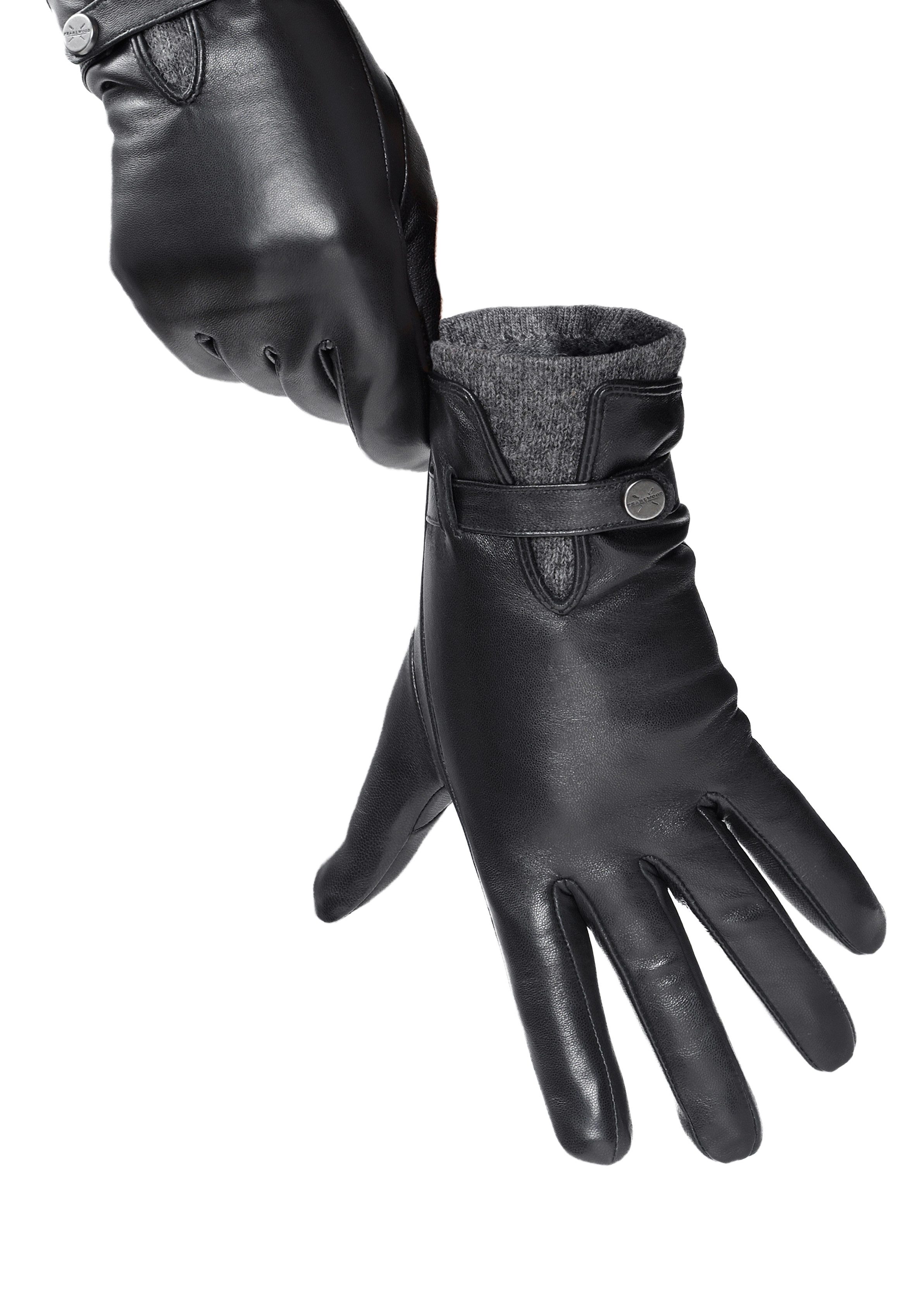 PEARLWOOD Lederhandschuhe ALICIA (1 Paar) Original PEARLWOOD Druckknopf günstig online kaufen