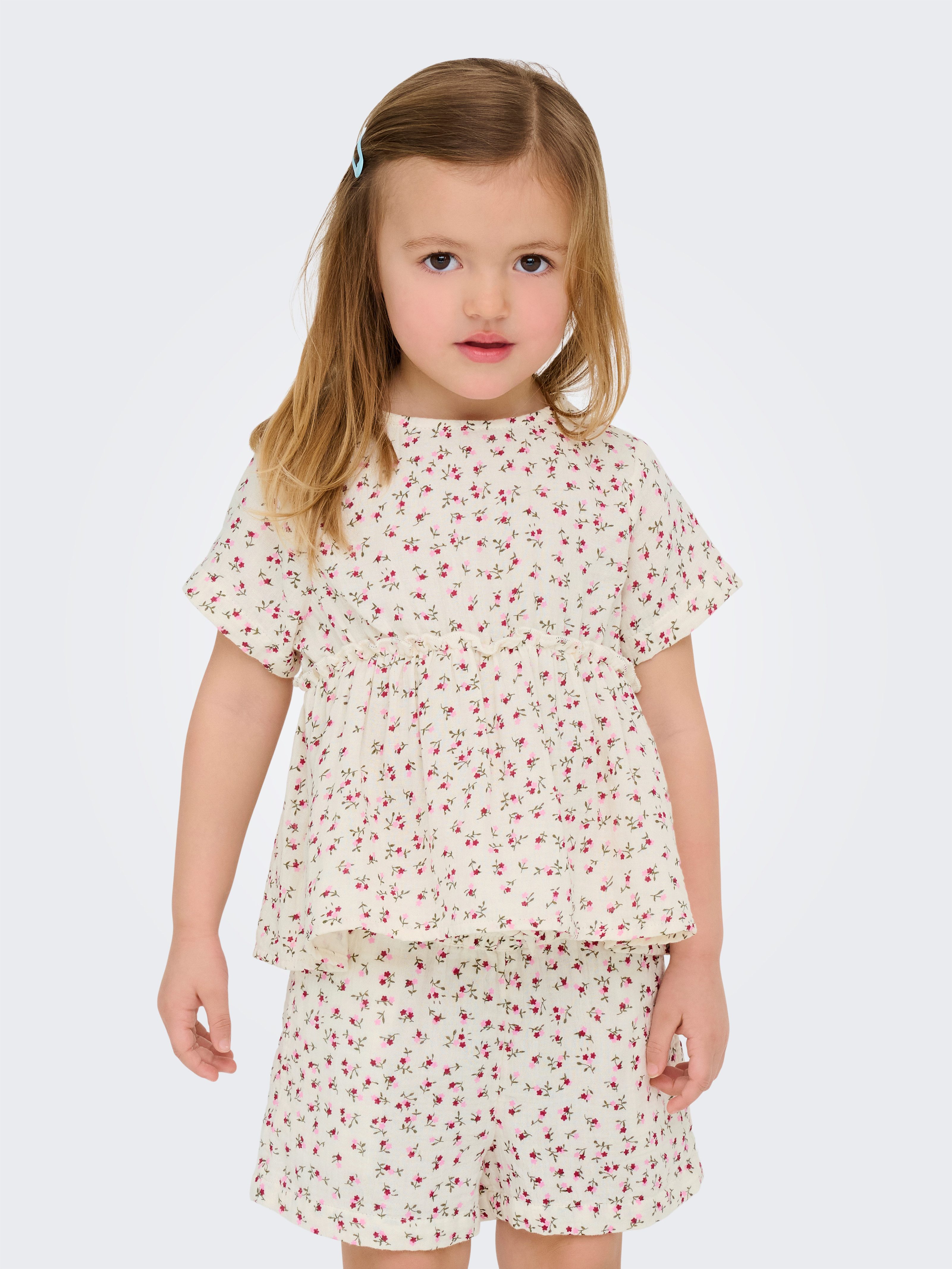 KIDS ONLY Druckbluse KMGTHYRA LIFE S/S TOP WVN NOOS