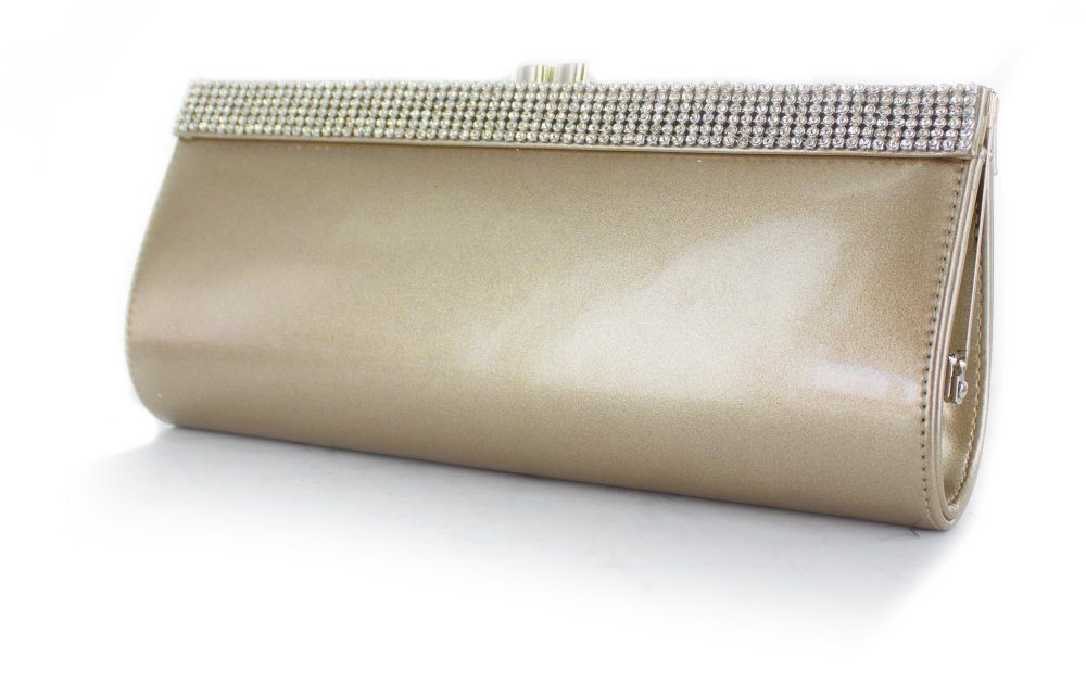 White Lady Clutch Lackleder gold Lena Clutch