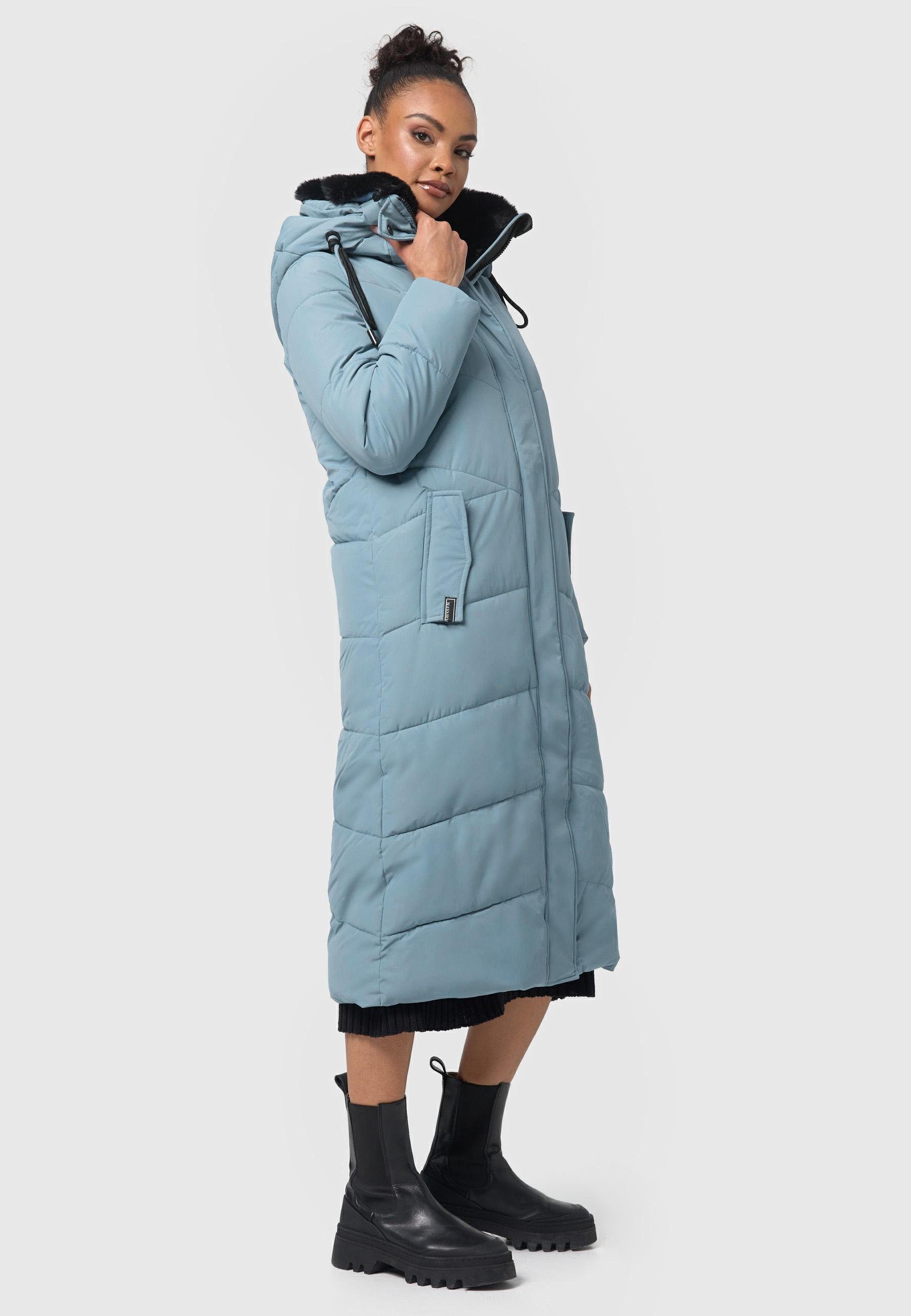 Navahoo Steppmantel Hingucker XIV Damen Wintermantel mit abnehmbaren Kunstfellkragen