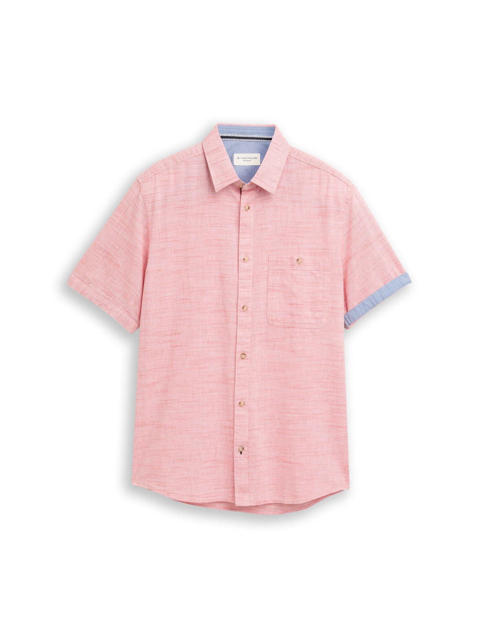 TOM TAILOR Kurzarmhemd Blusen & Shirts Regular Fit Kurzarmhemd aus Baumwolle