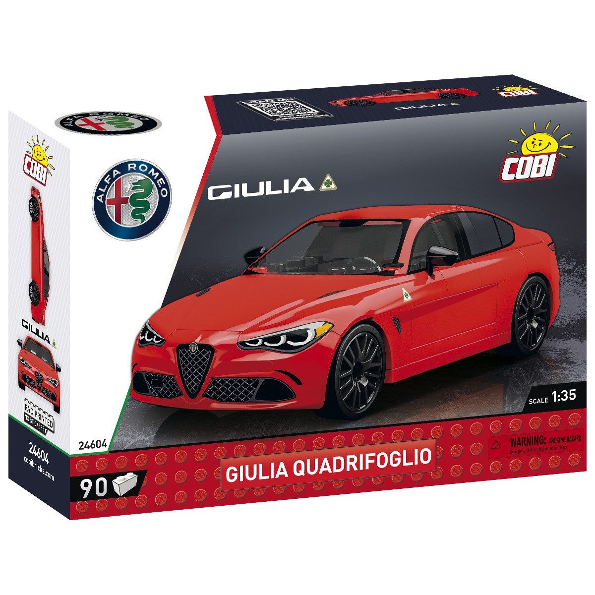 COBI Aufblasbarer Cooler Bausatz Gulia Quadrifoglio rot 1:35