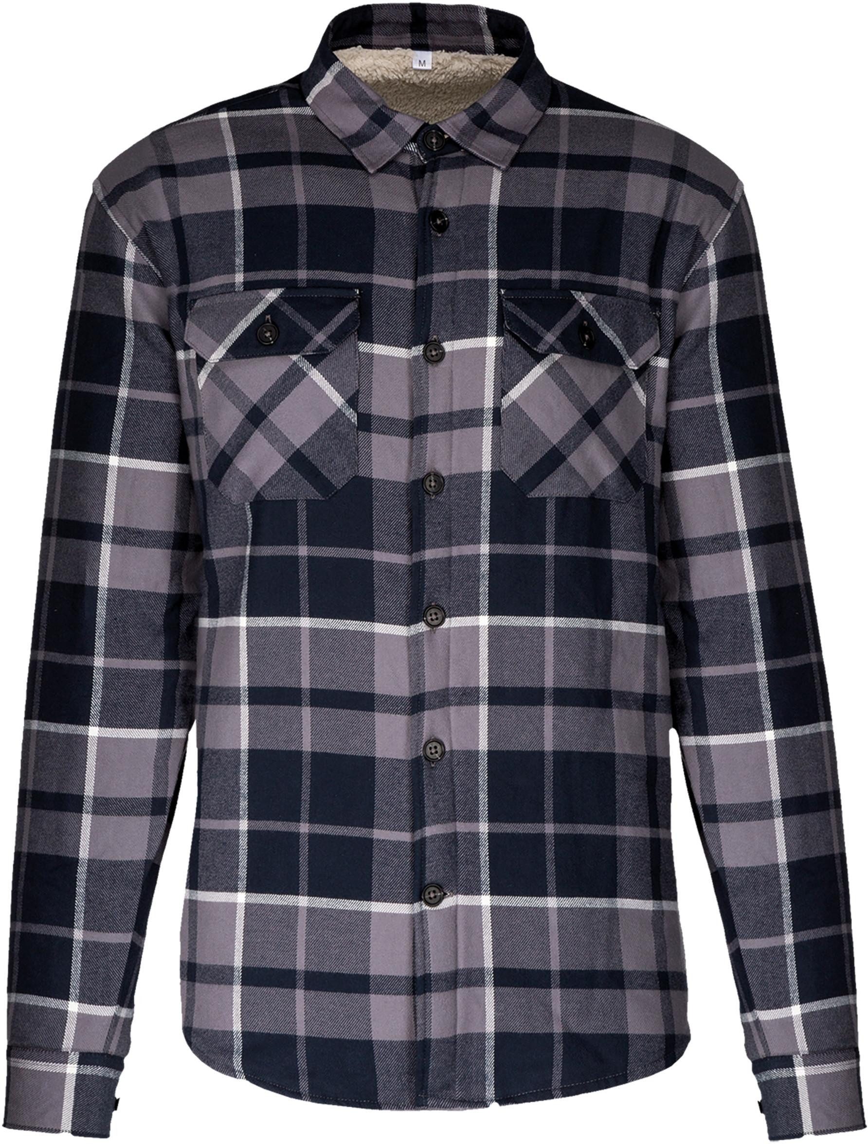 Kariban Outdoorhemd Herren Karo-Hemdjacke mit Sherpa-Futter günstig online kaufen