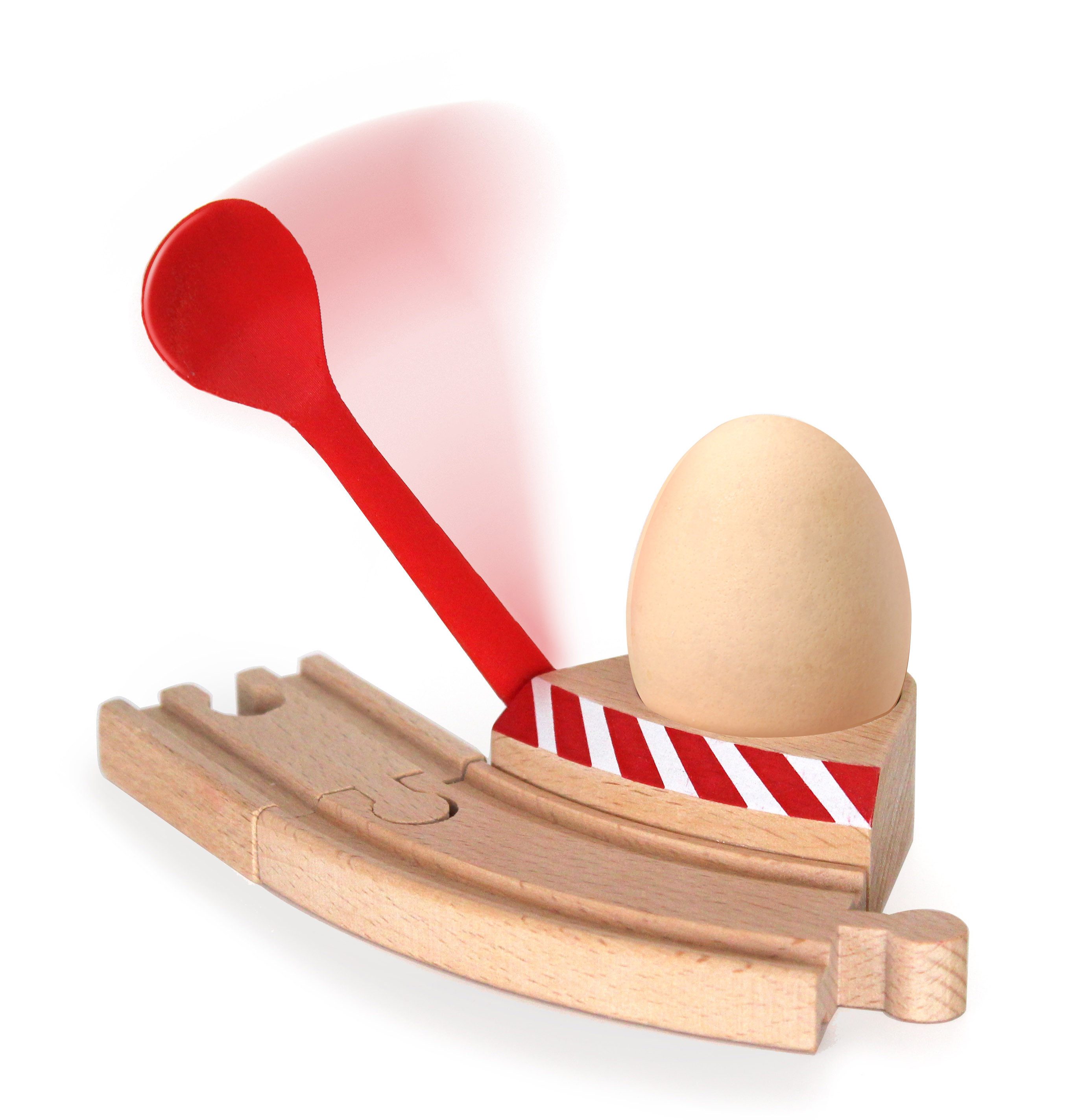 Neue Freunde Eierbecher Eierbecher mit Schranke, (Eierbecher, 3-tlg), mit Eierlöffel als Schranke
