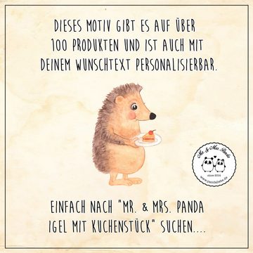 Mr. & Mrs. Panda Aufbewahrungsdose Igel Kuchenstück - Gelb Pastell - Geschenk, Backen Geschenk, Geschenk (1 St), Hochwertige Qualität