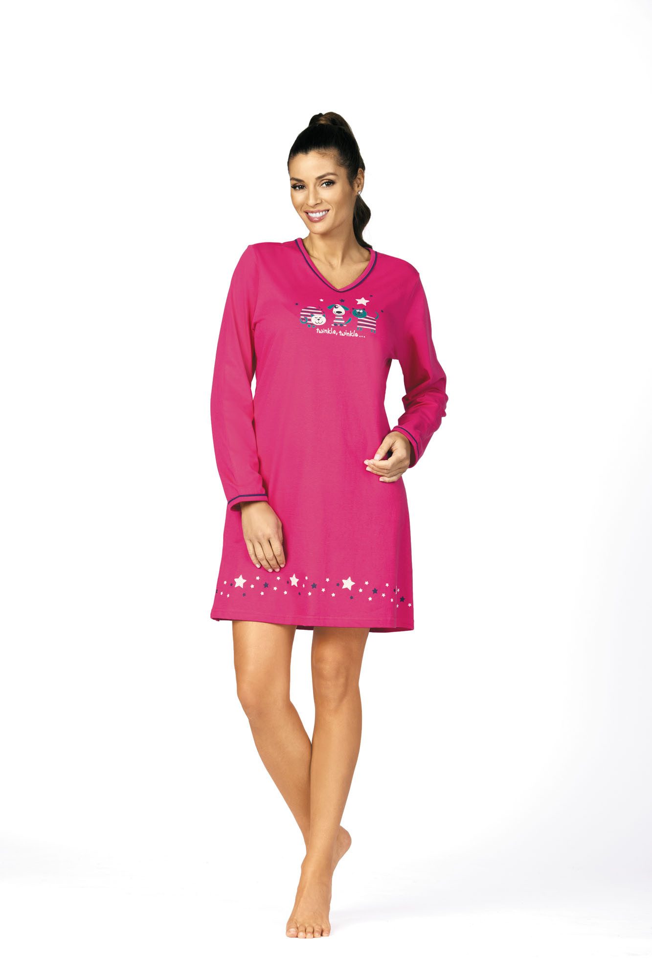 Nachthemd Comtessa Damen Nachthemd Schlafshirt in magenta 36 38
