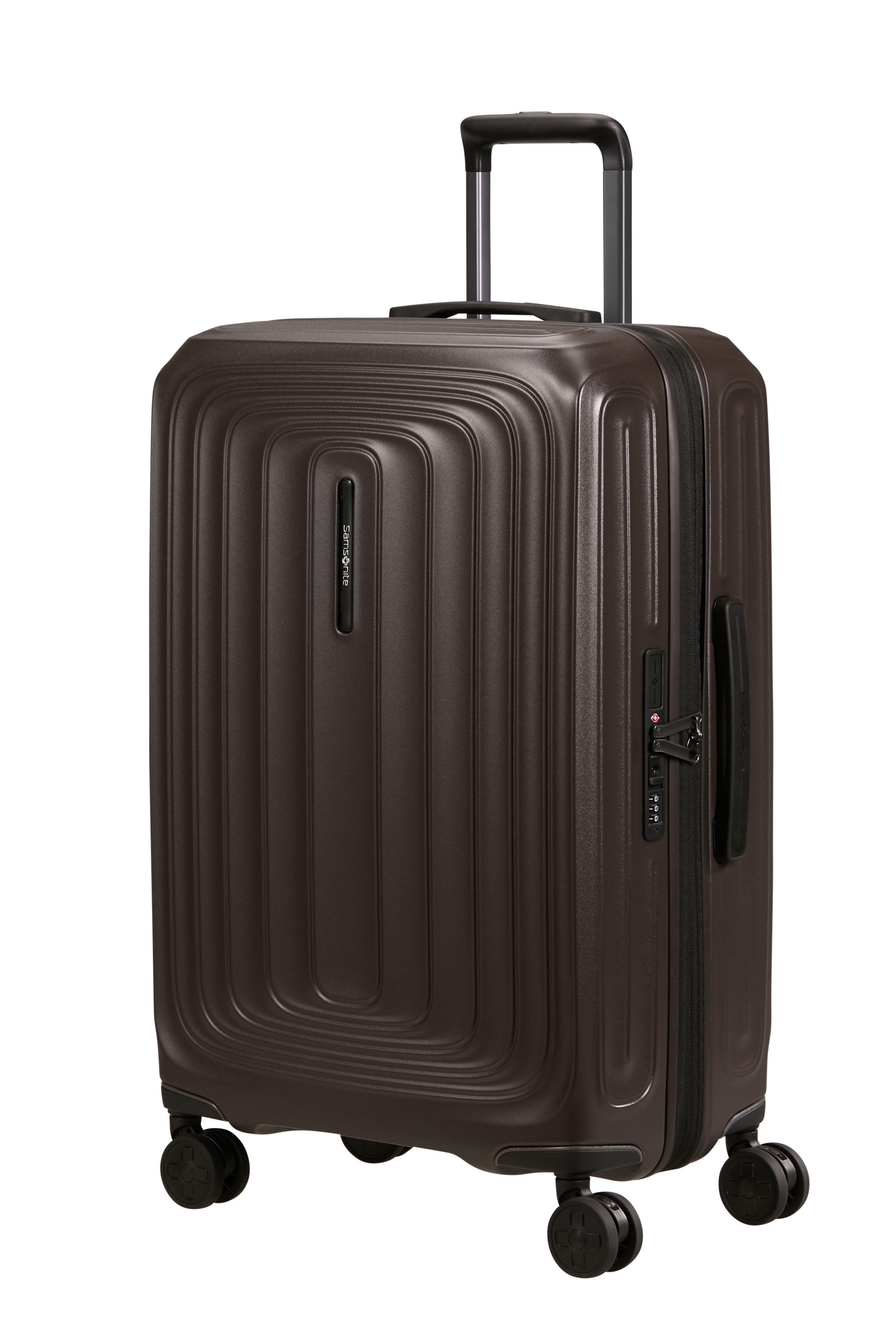 Samsonite Hartschalen-Trolley 2WANDER, 4 Rollen, aus robustem Polycarbonat, mit Adressetikett und Dehnfalte
