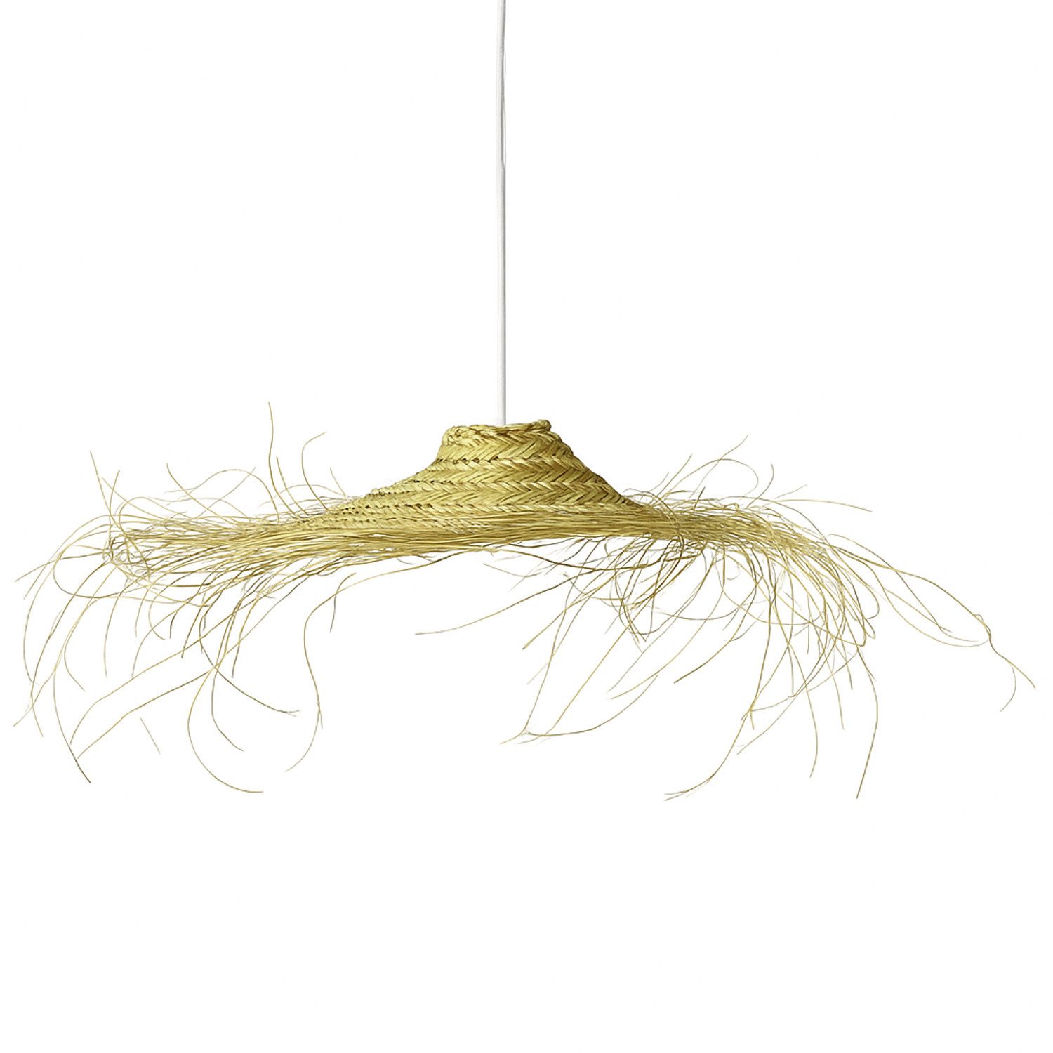Marrakesch Orient & Mediterran Interior Pendelleuchte Boho Pendelleuchte Mayari modern aus Palmenblatt, Natur 50 cm Lampe, Handarbeit