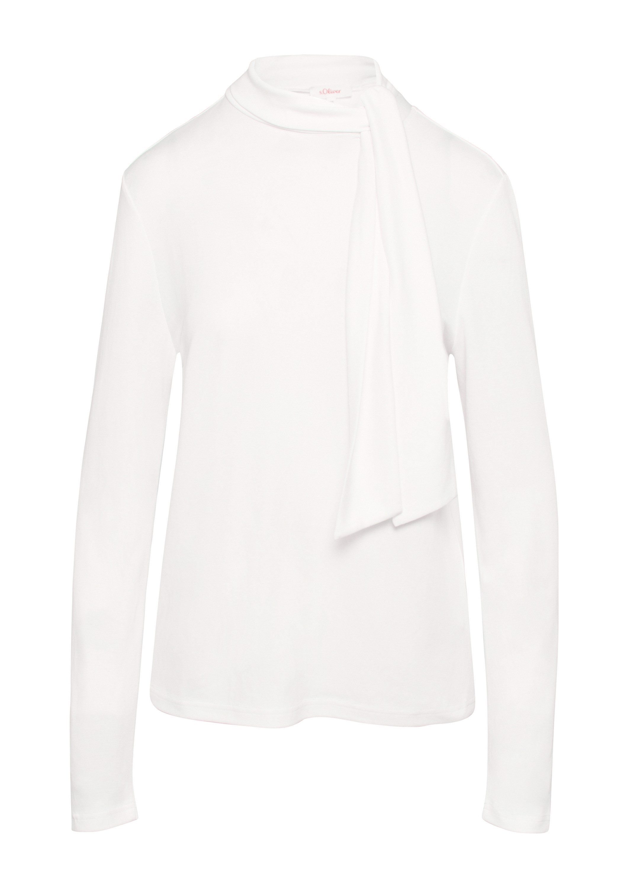 s.Oliver Langarmshirt T-Shirt Elastisches Longsleeve aus Modalmix mit Knote günstig online kaufen
