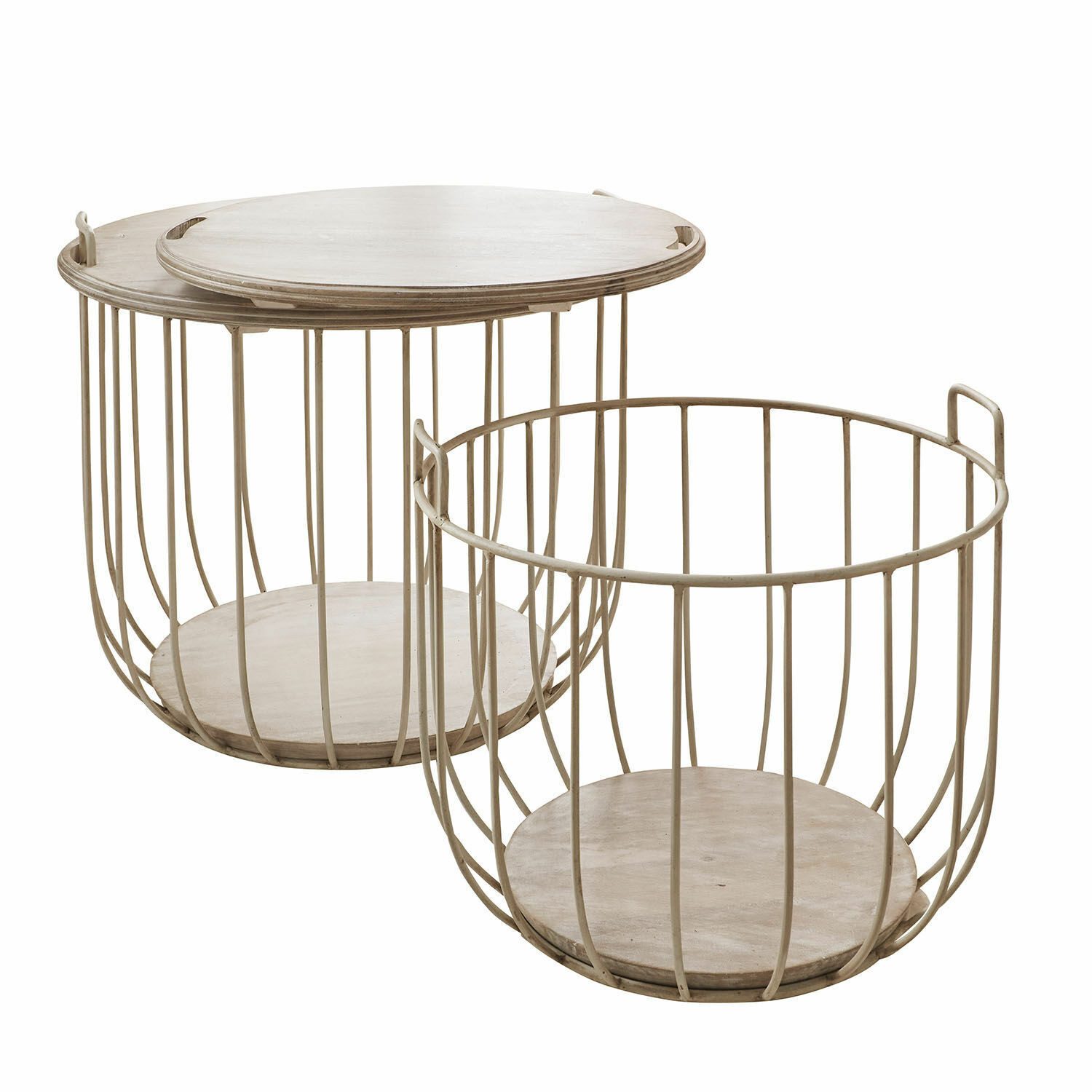 Mirabeau Couchtisch Couchtisch 2er Set Lawson antikweiß