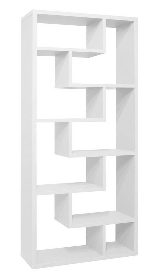 Mäusbacher Regal Raumteiler TETRIX, 90 x 199 cm, Weiß matt, 8 offene Fächer