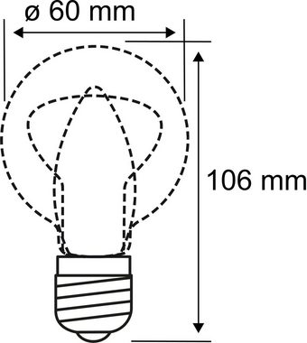 Paulmann LED-Leuchtmittel 3er Pack 4,7 W AGL E27 gold, E27, 3 St., Warmweiß