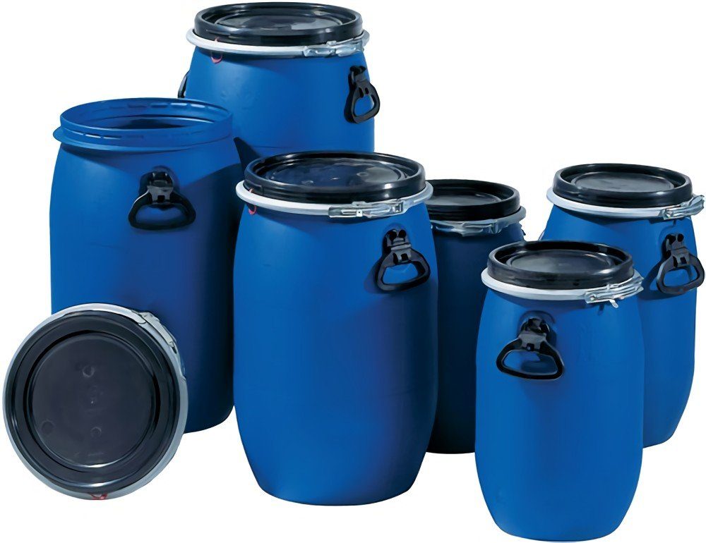 Graf Griff GRAF 824410 Weithalsfass 60 l Polyethylen blau 2 Tragegriffe Einfüll