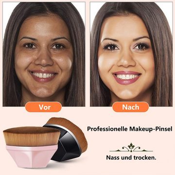 Scheiffy Foundationpinsel Foundation-Pinsel, Make-up-Pinsel, Mit Kunststoffbox, 2 Stück, Schönheitswerkzeuge für Frauen für jeden Hauttyp