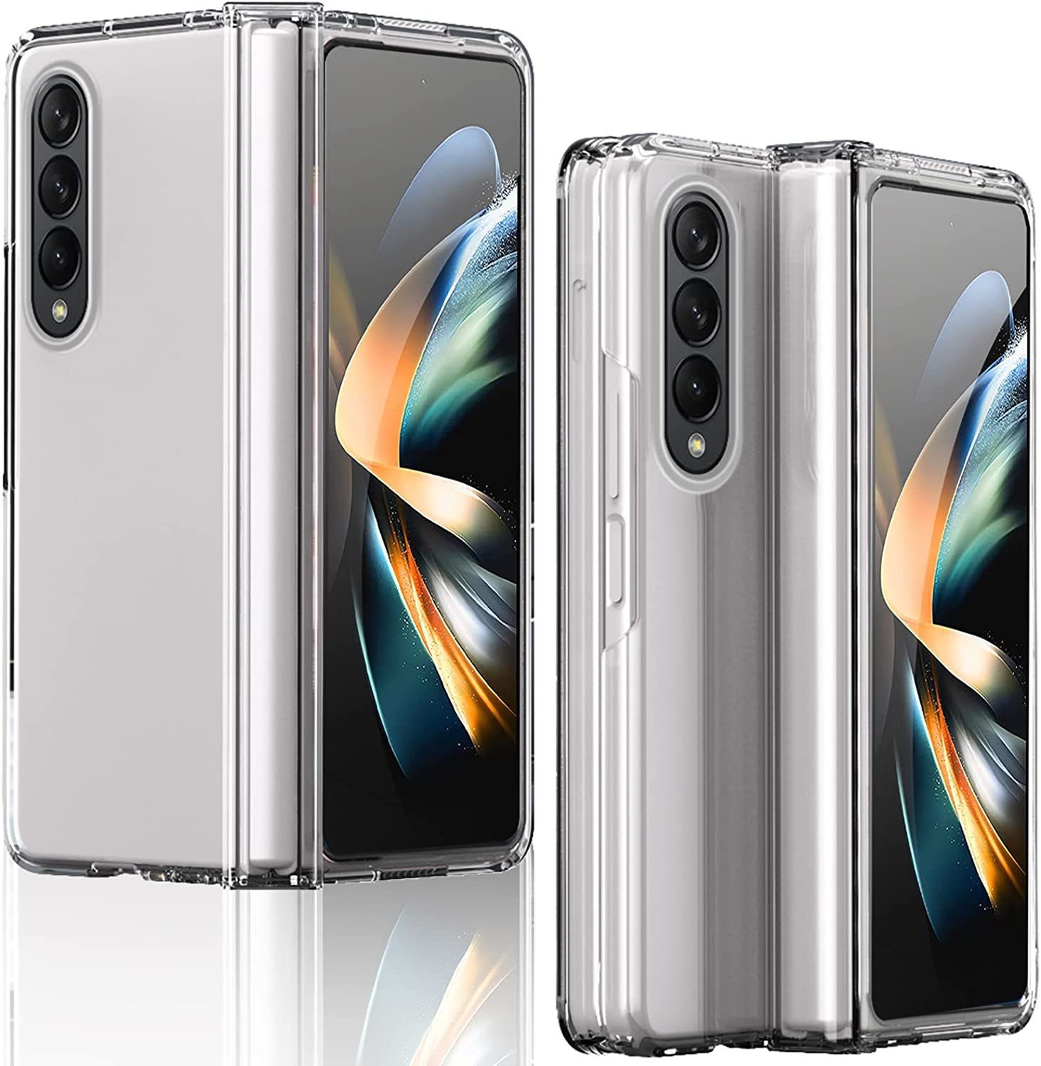 MSM Handyhülle Hülle für Samsung Galaxy Z Fold 4 Silikon Schutz TPU Tasche Klar Slim