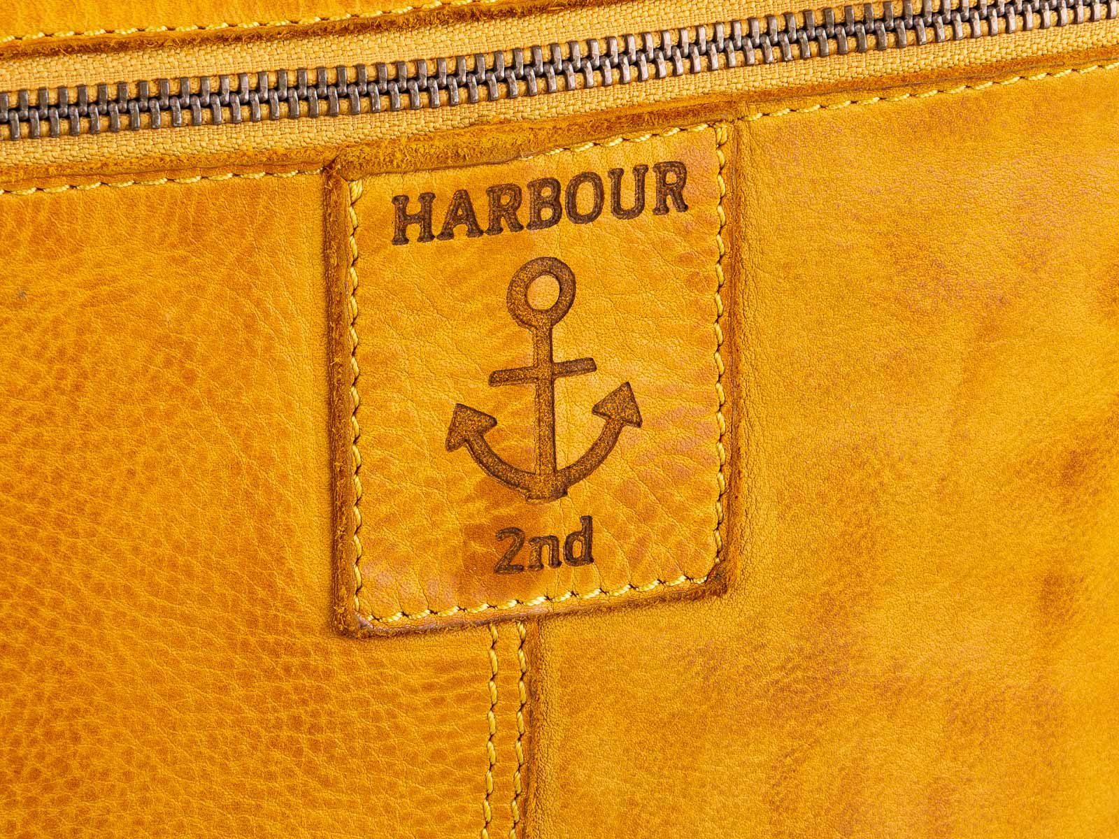 2nd gewaschenes einem, Freizeitrucksack gelb Harbour und in Rucksack Cayenne 2nd Umhängetasche HARBOUR Leder