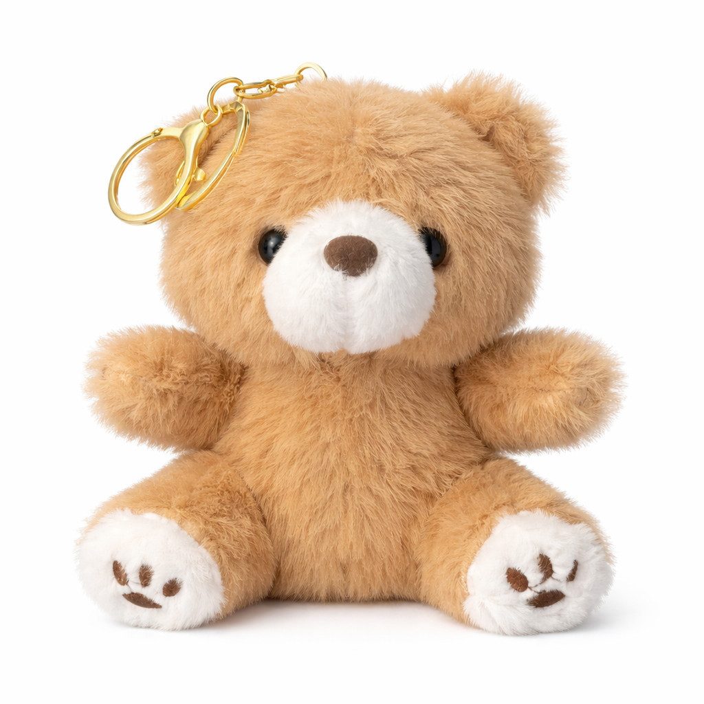 soma Schlüsselanhänger Plüsch Bär Schlüsselanhänger 13cm Weicher Kuschelhase mit Metallring (Set, 1-tlg., Geschenk-Set), Weicher Mini-Teddybär Anhänger für Schlüssel, Tasche oder Rucksack
