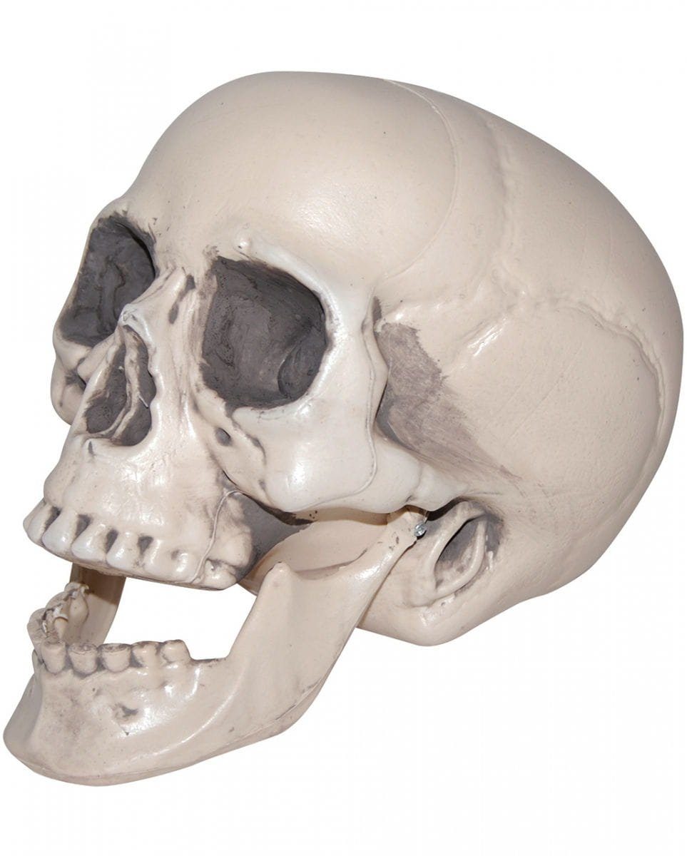 Dekoobjekt Deko Totenkopf mit beweglichem Unterkiefer für Hal