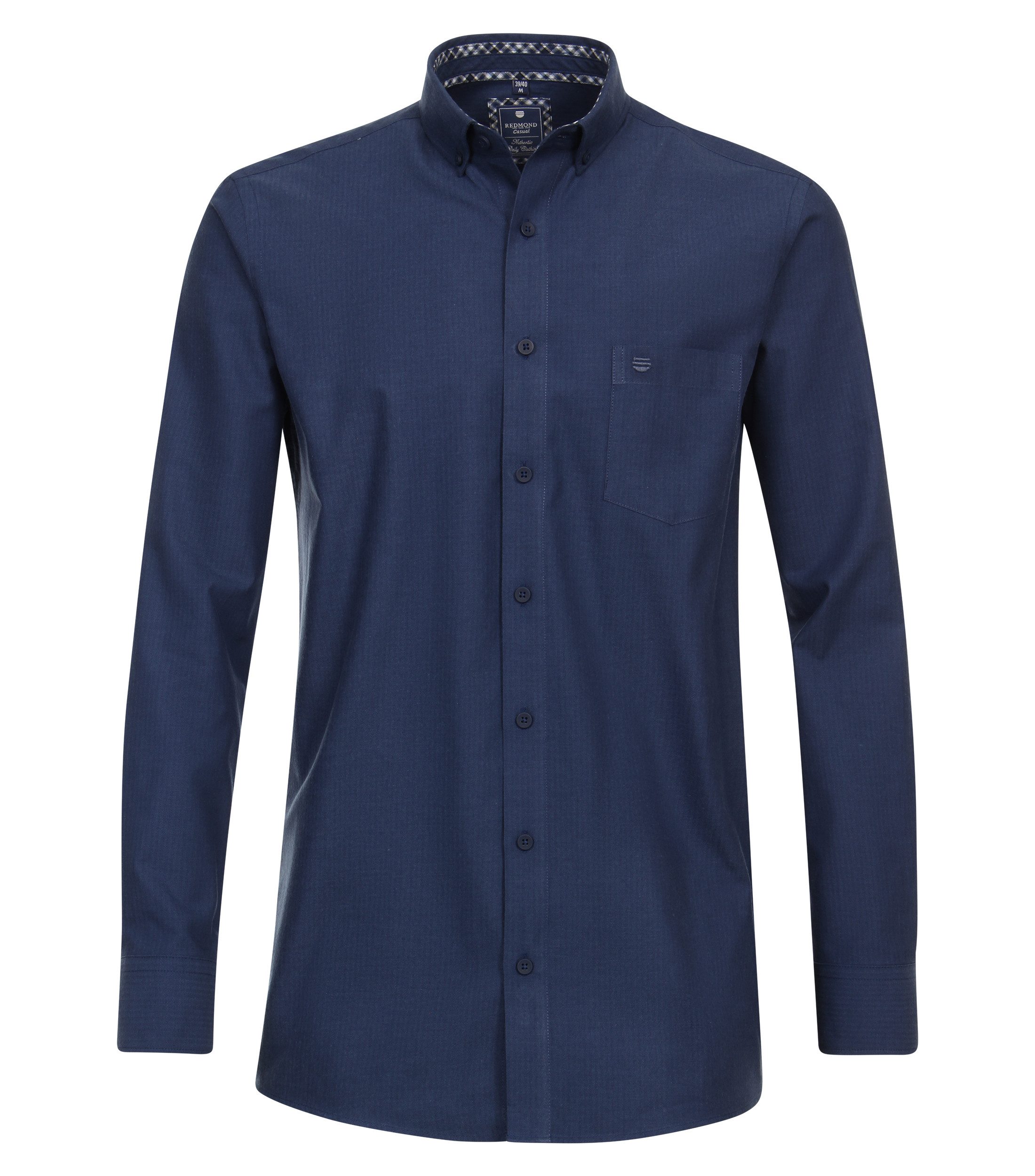 Redmond Langarmhemd uni nah Modern Fit günstig online kaufen